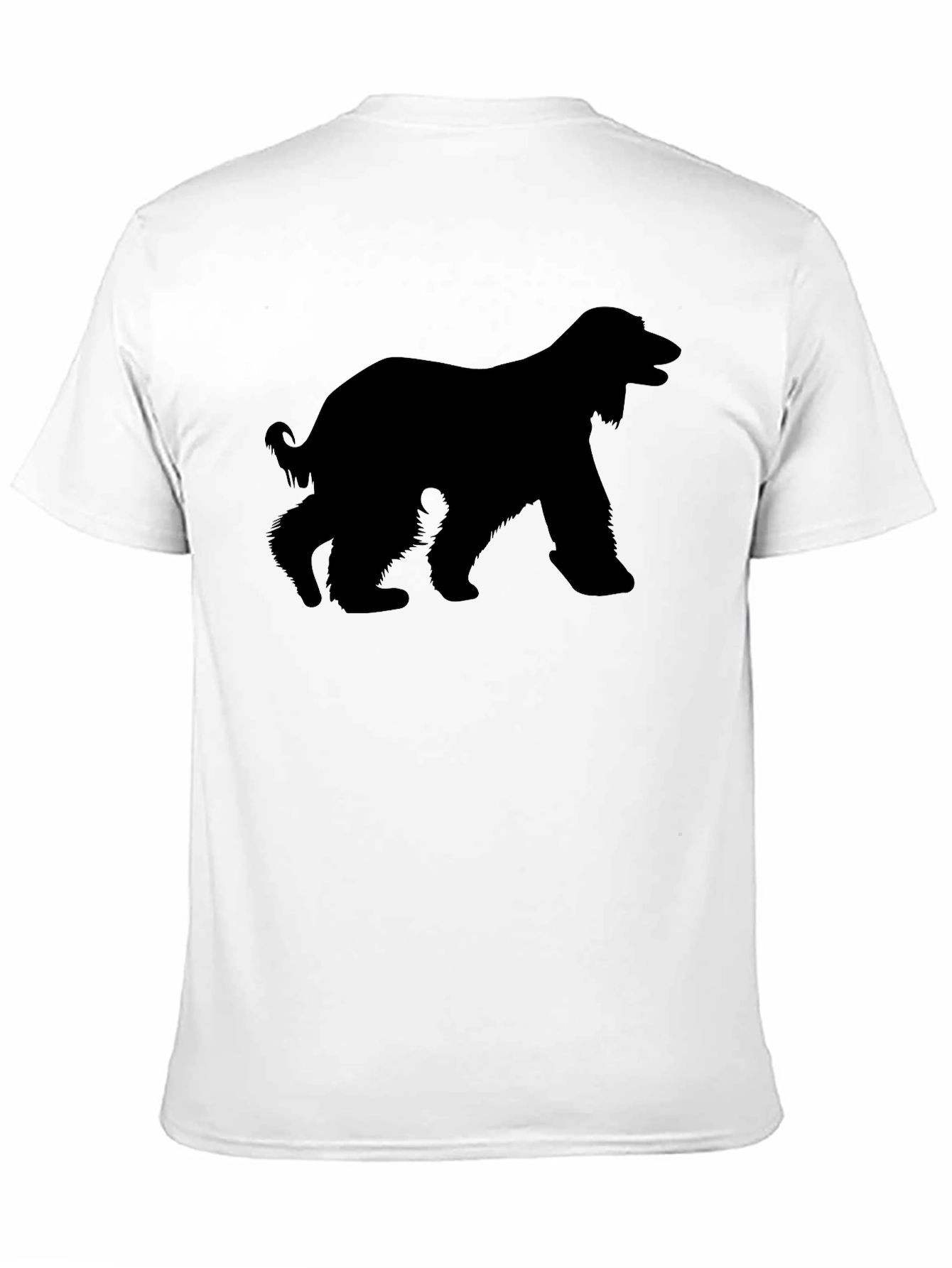 Afghan Hound Silhouette Graphic Tee - Black