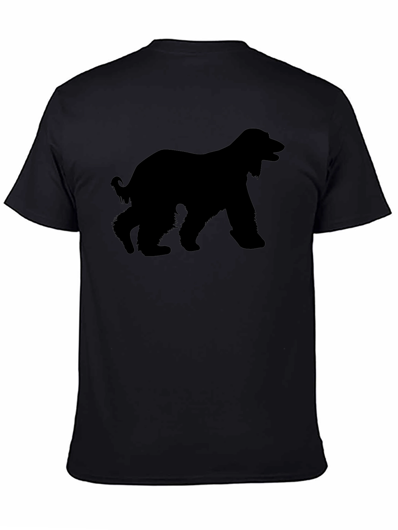 Afghan Hound Silhouette Graphic Tee - Black