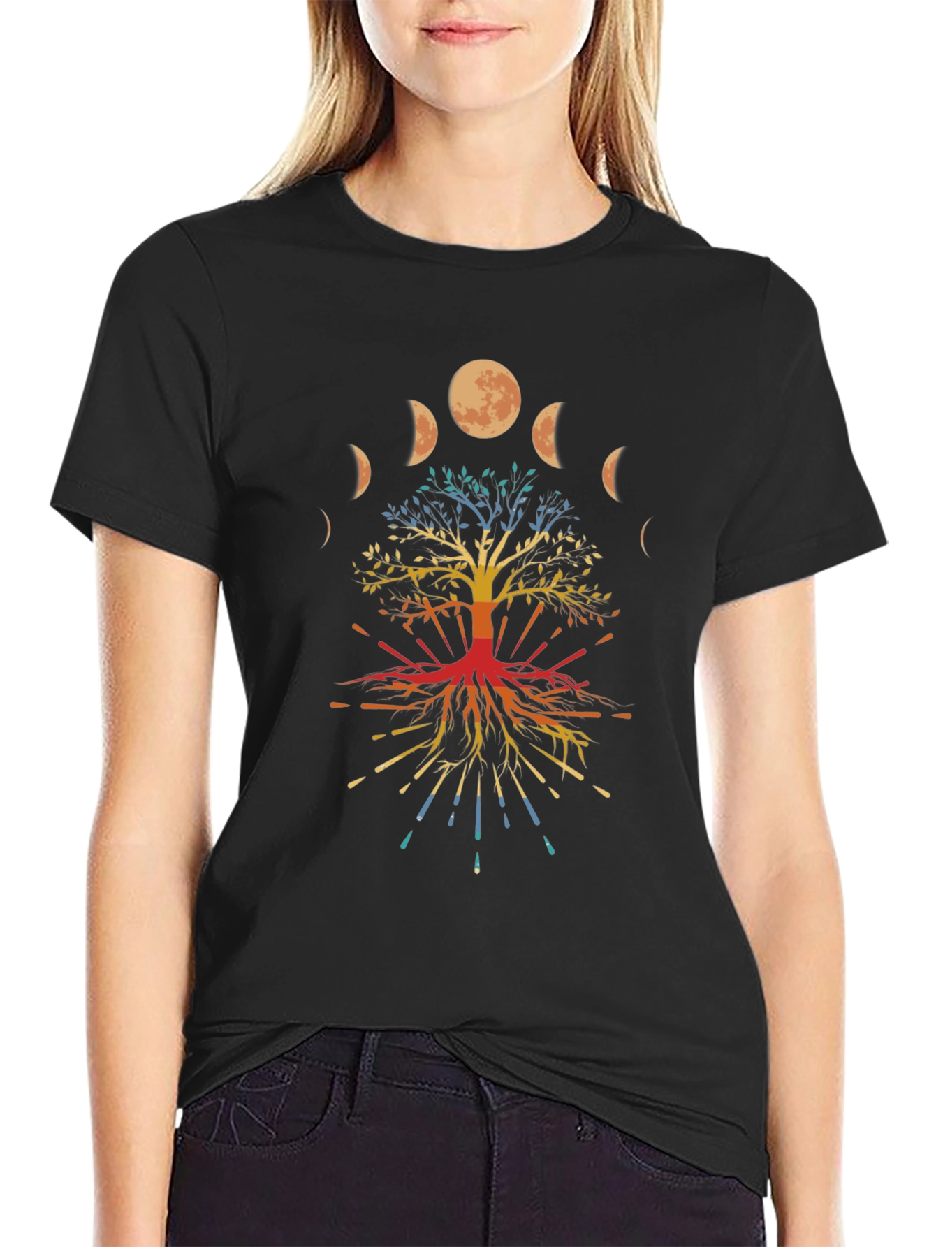 Tree of Life Moon Phases Graphic Tee - Unisex