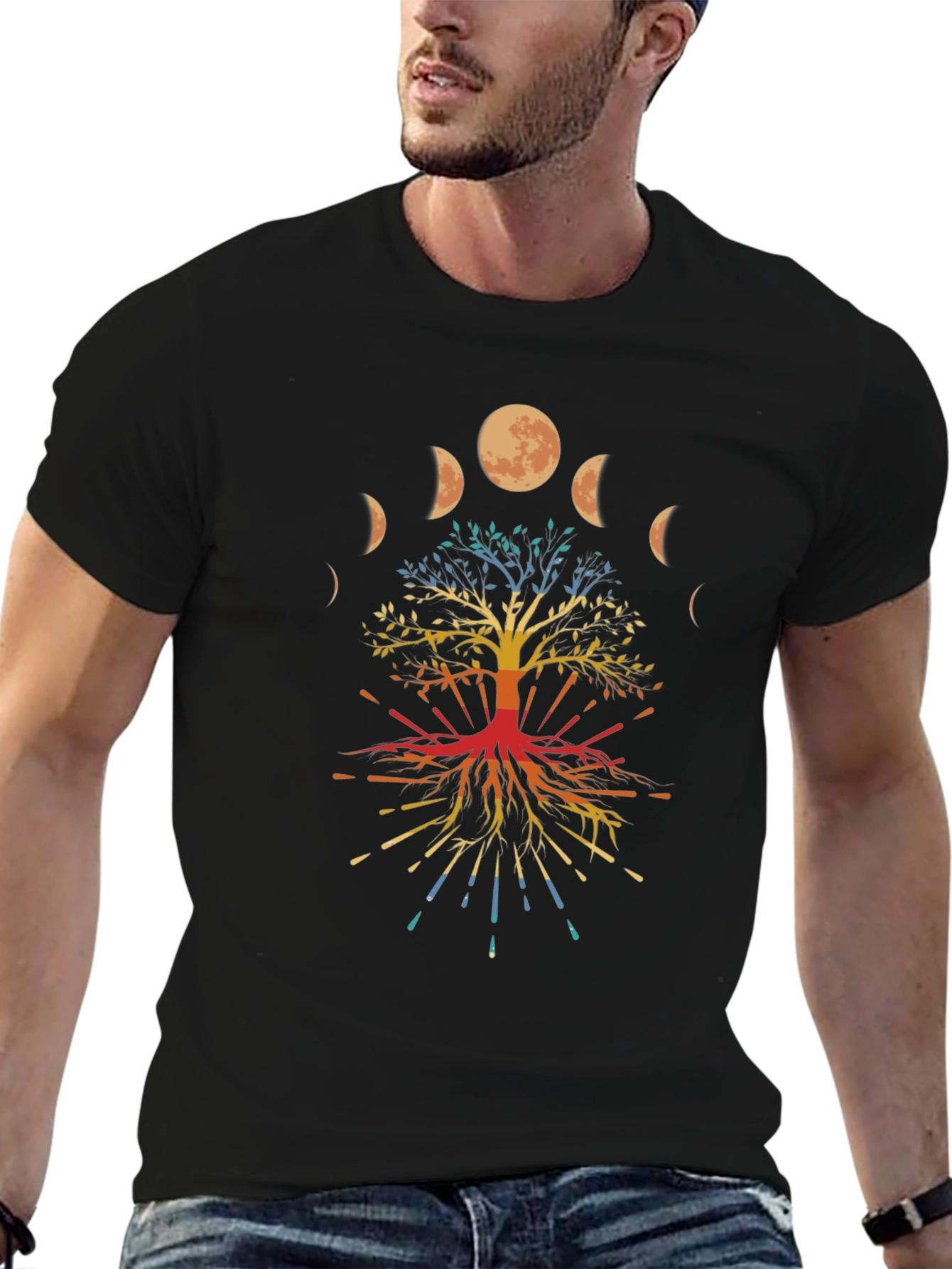 Tree of Life Moon Phases Graphic Tee - Unisex