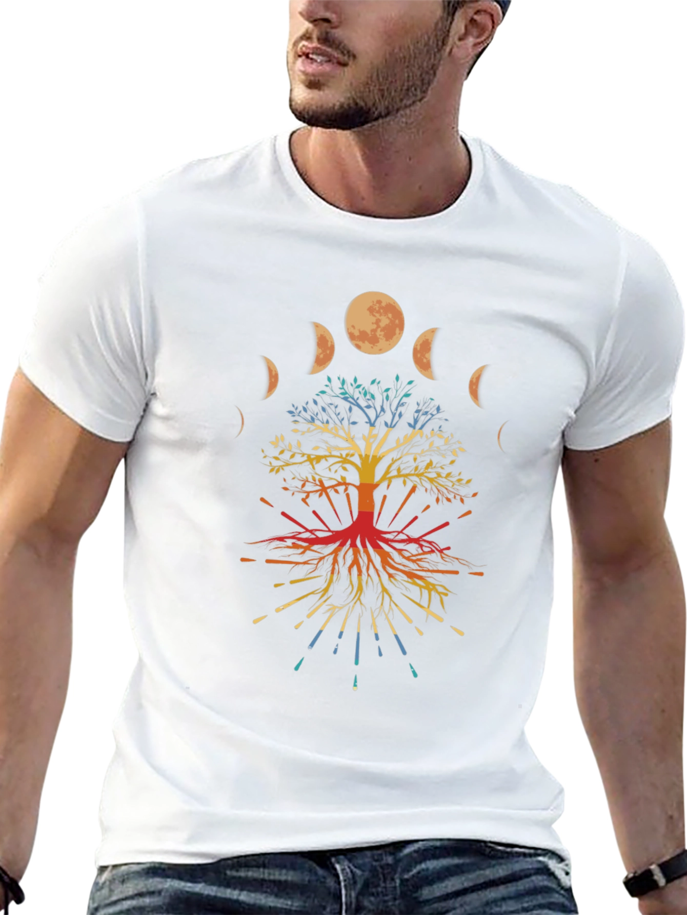 Tree of Life Moon Phases Graphic Tee - Unisex