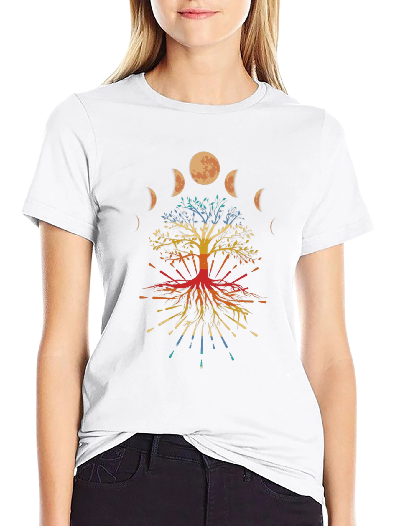 Tree of Life Moon Phases Graphic Tee - Unisex