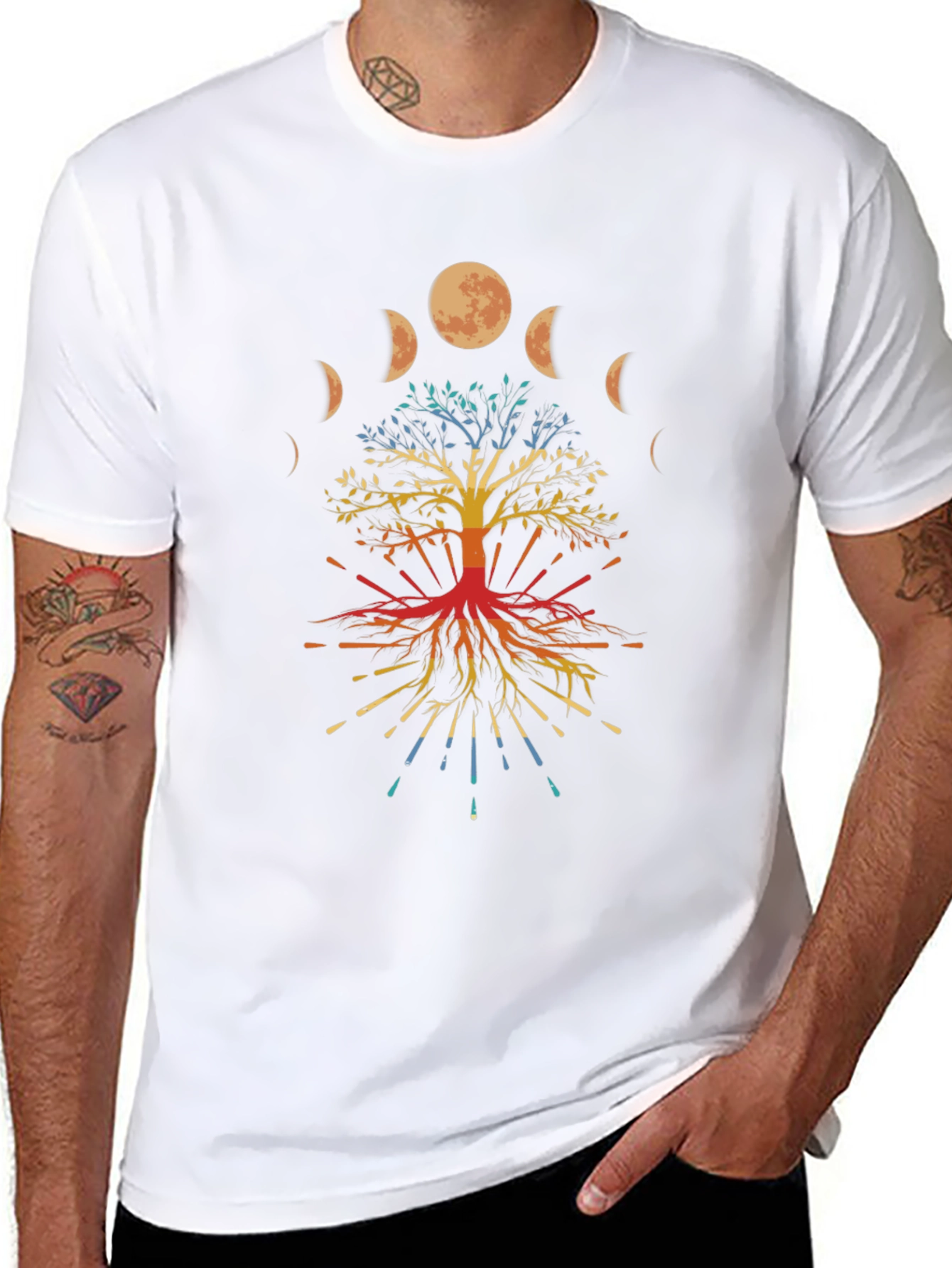Tree of Life Moon Phases Graphic Tee - Unisex