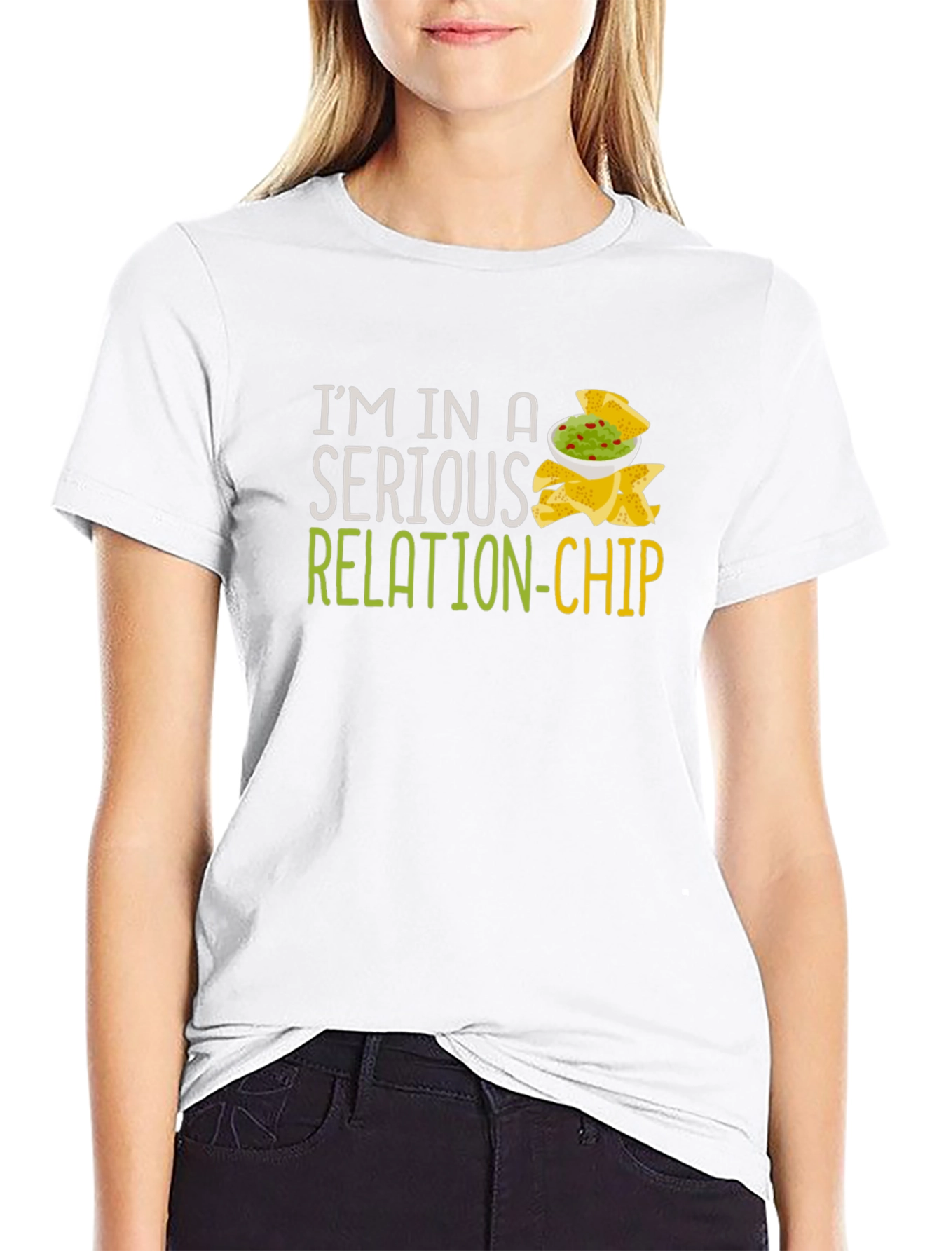 Serious Relation-Chip Graphic T-Shirt