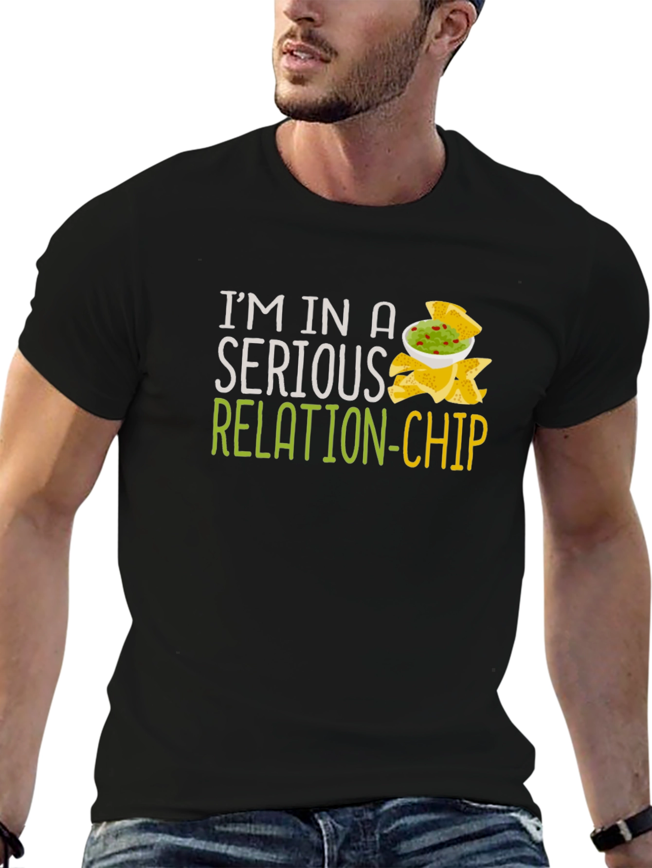 Serious Relation-Chip Graphic T-Shirt
