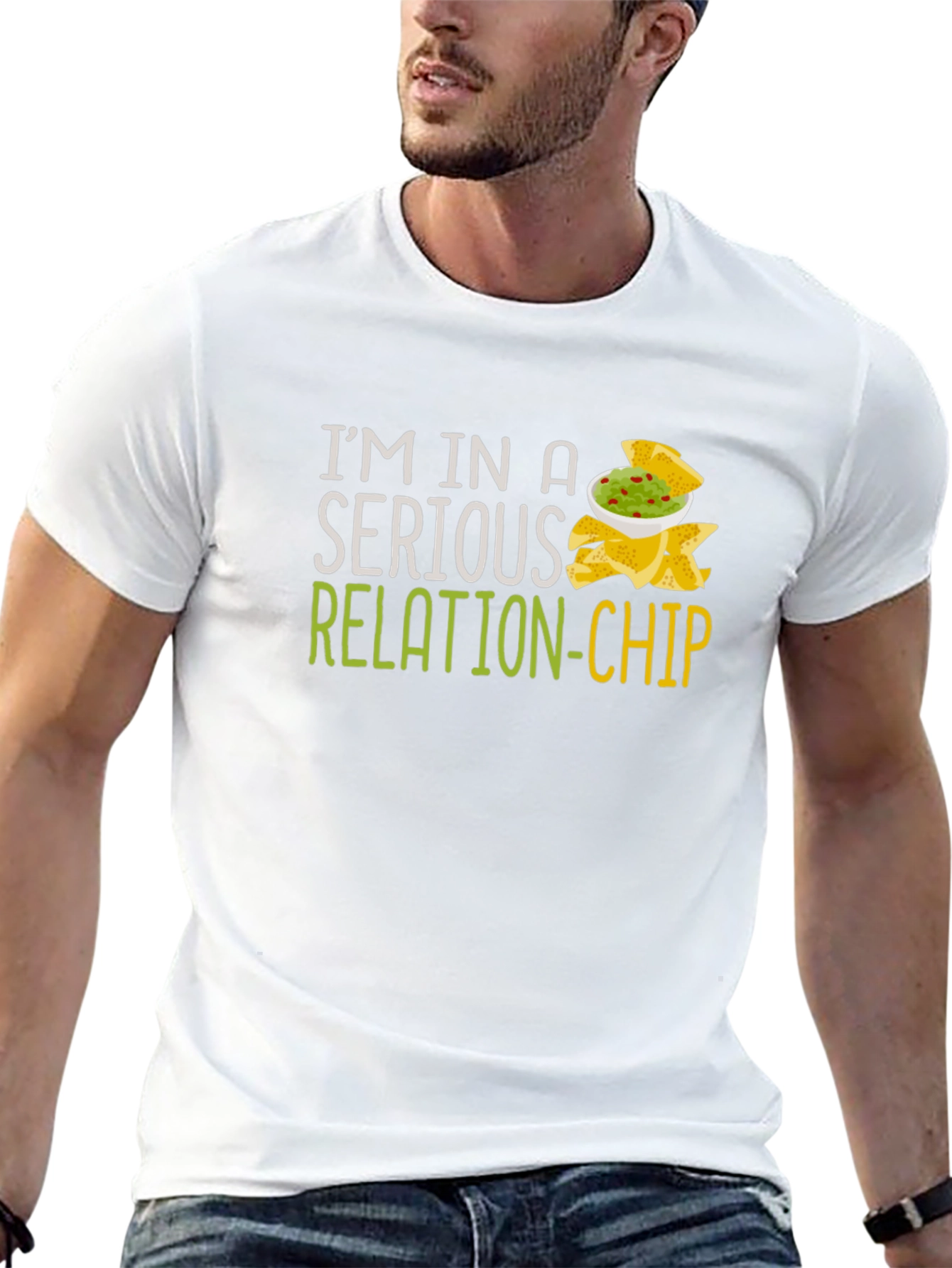 Serious Relation-Chip Graphic T-Shirt
