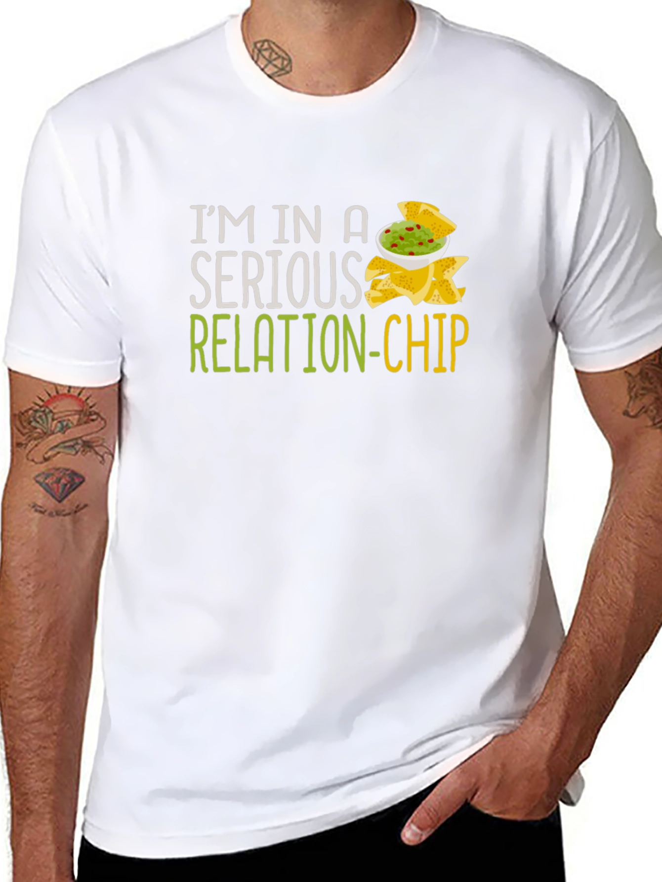 Serious Relation-Chip Graphic T-Shirt