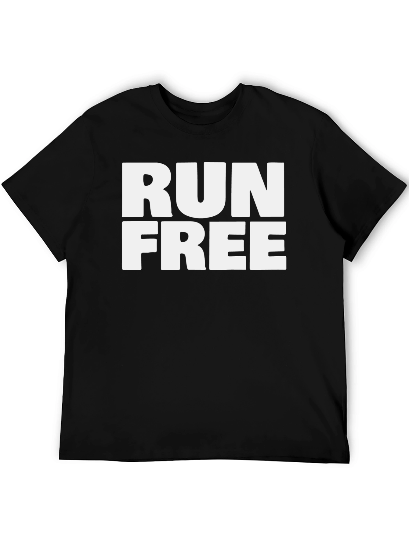 Run Free Black Graphic T-Shirt