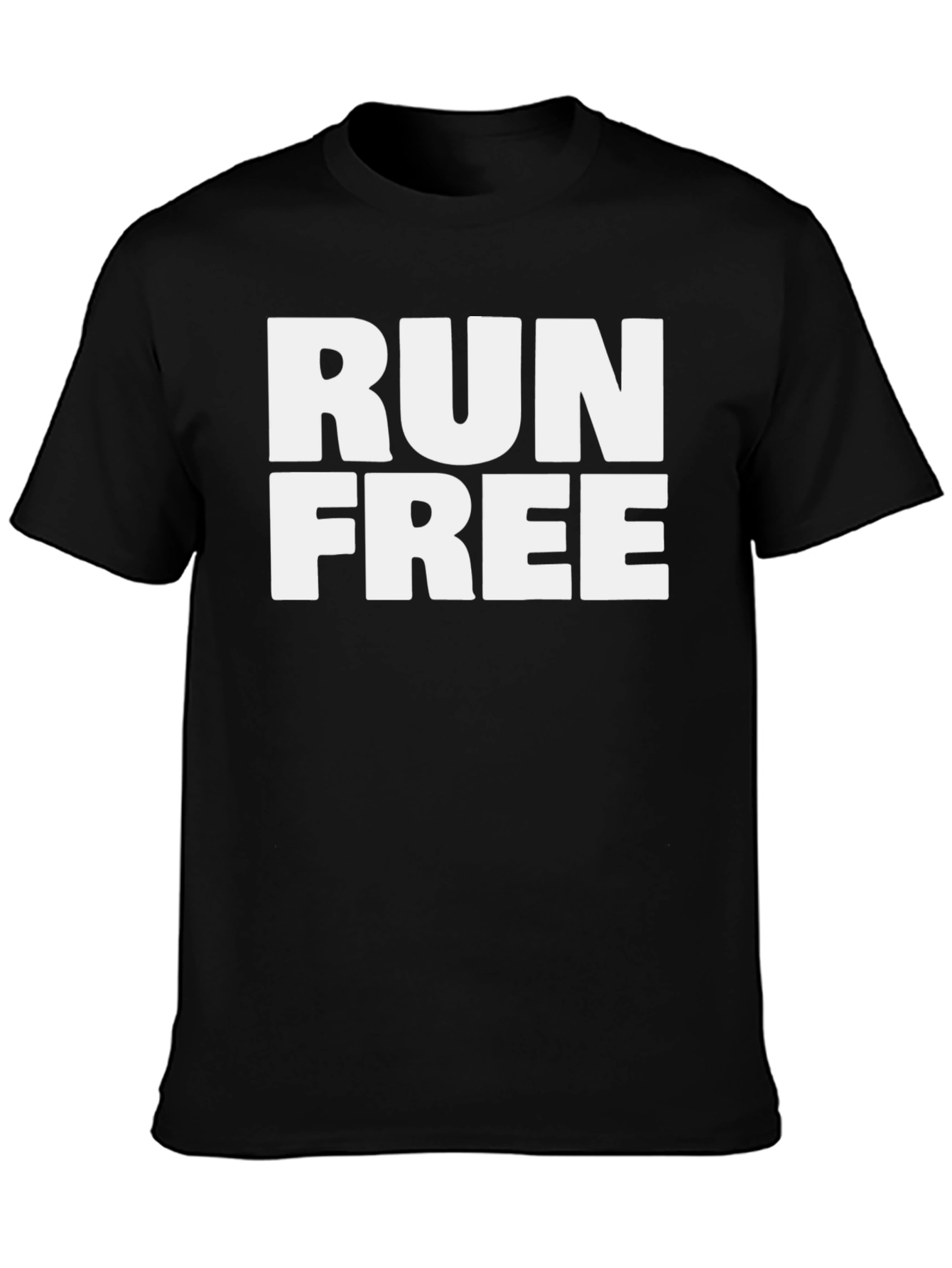 Run Free Black Graphic T-Shirt