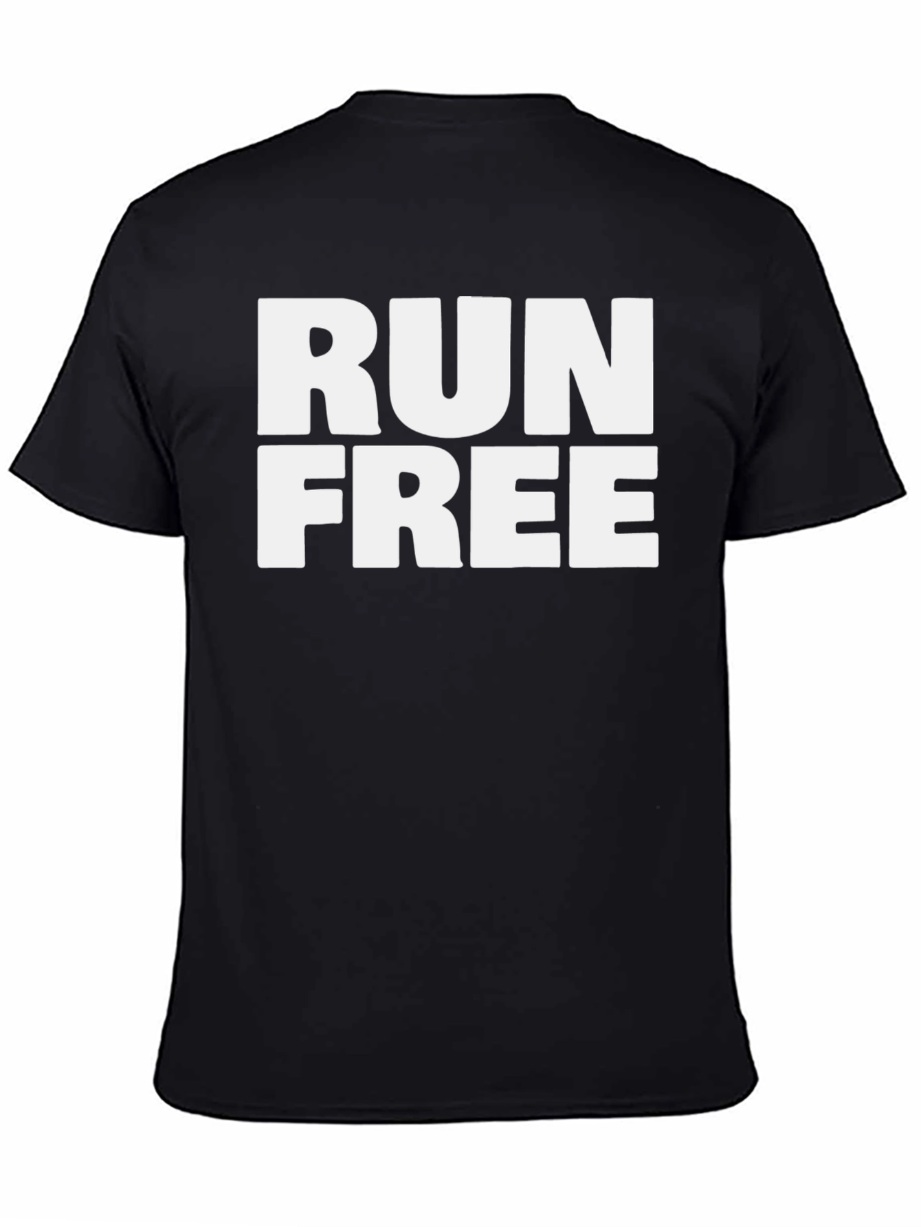 Run Free Black Graphic T-Shirt