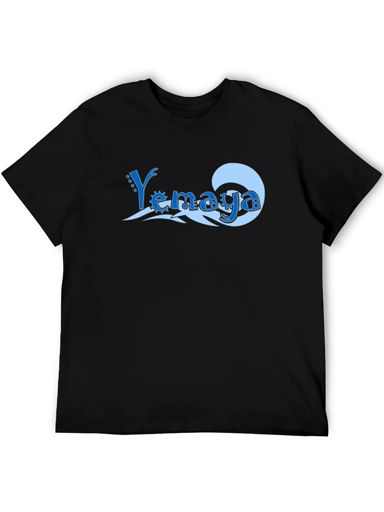 Yemaya Wave Black Tee - Ocean Lovers Gift
