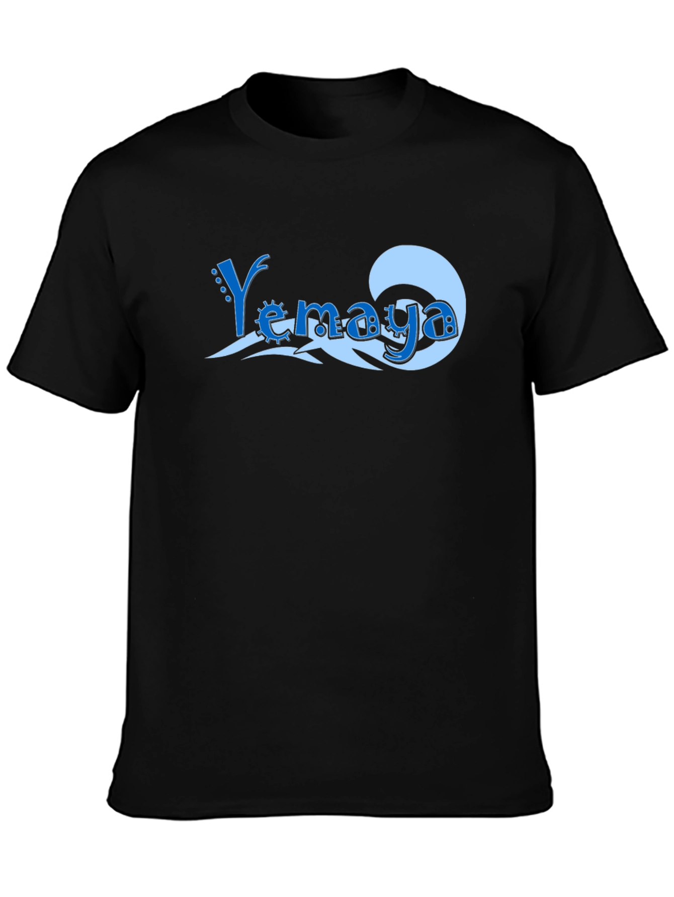 Yemaya Wave Black Tee - Ocean Lovers Gift