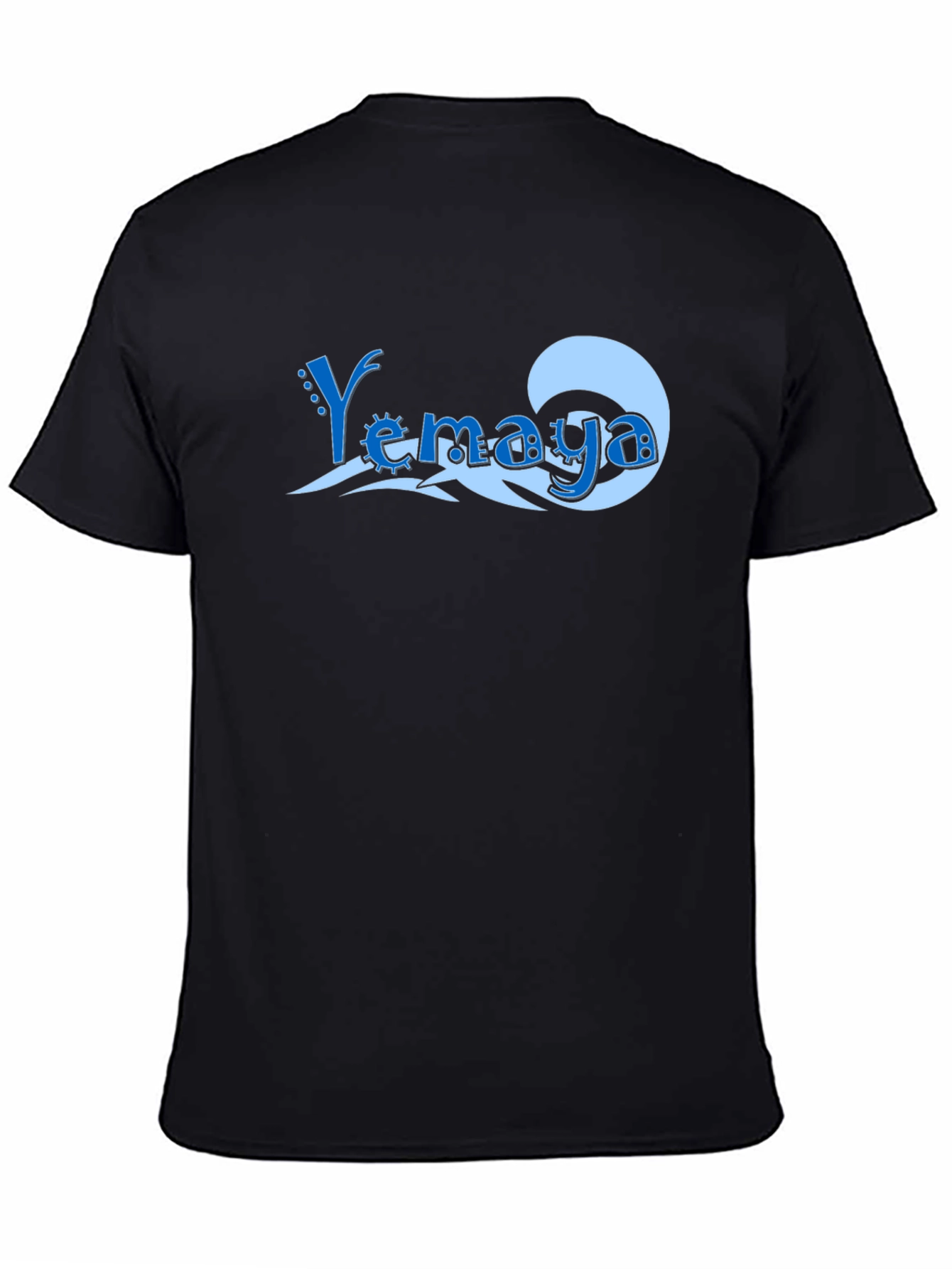 Yemaya Wave Black Tee - Ocean Lovers Gift