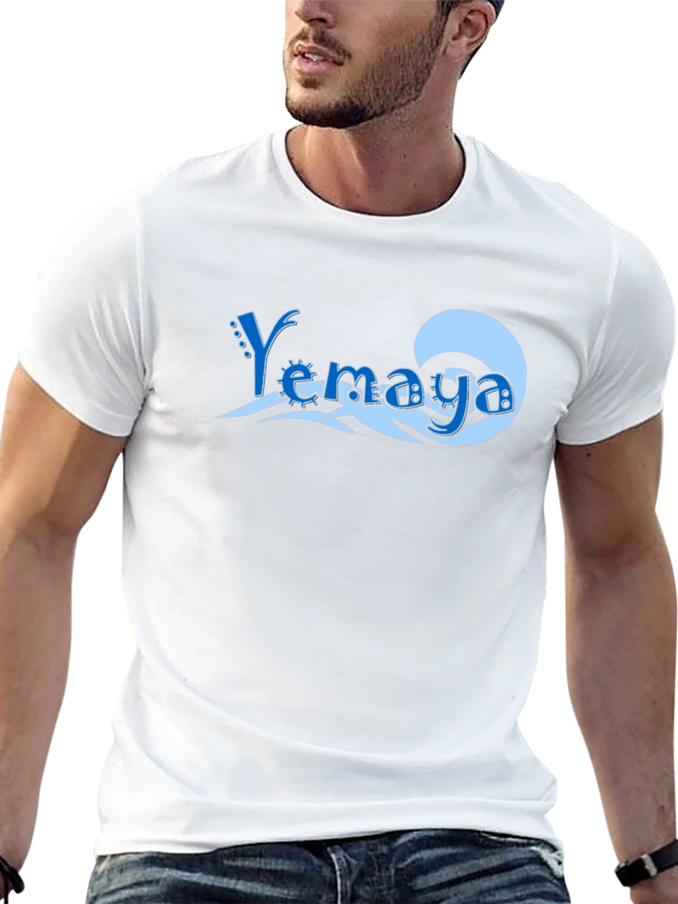 Yemaya Wave Black Tee - Ocean Lovers Gift
