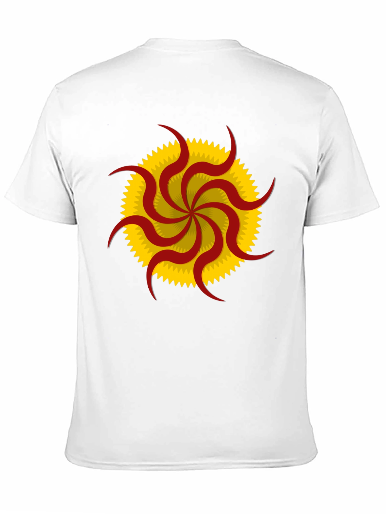 Unique Sunburst Graphic Tee - Black Cotton Casual Shirt