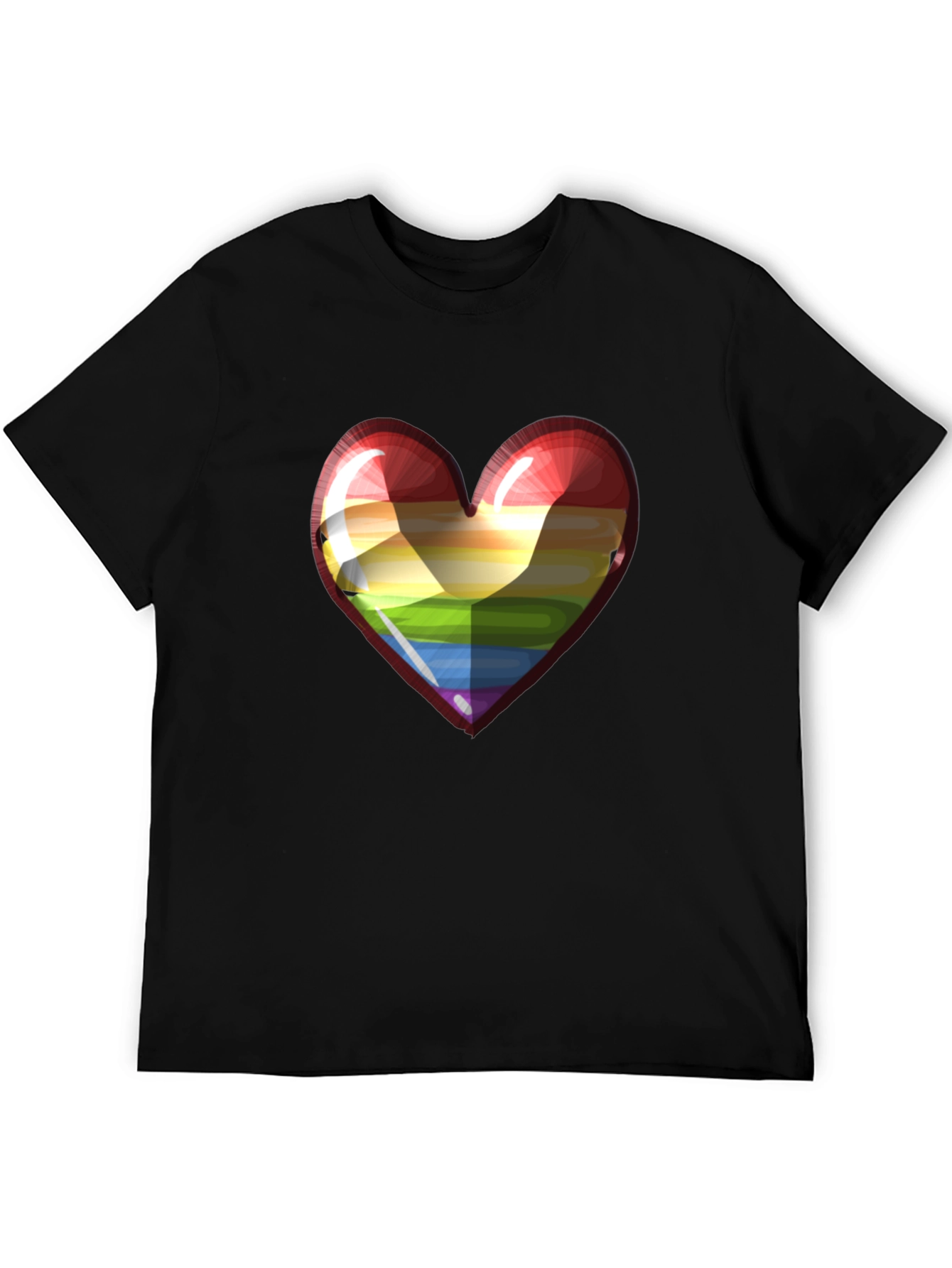 Rainbow Heart Graphic Tee - Pride & Love