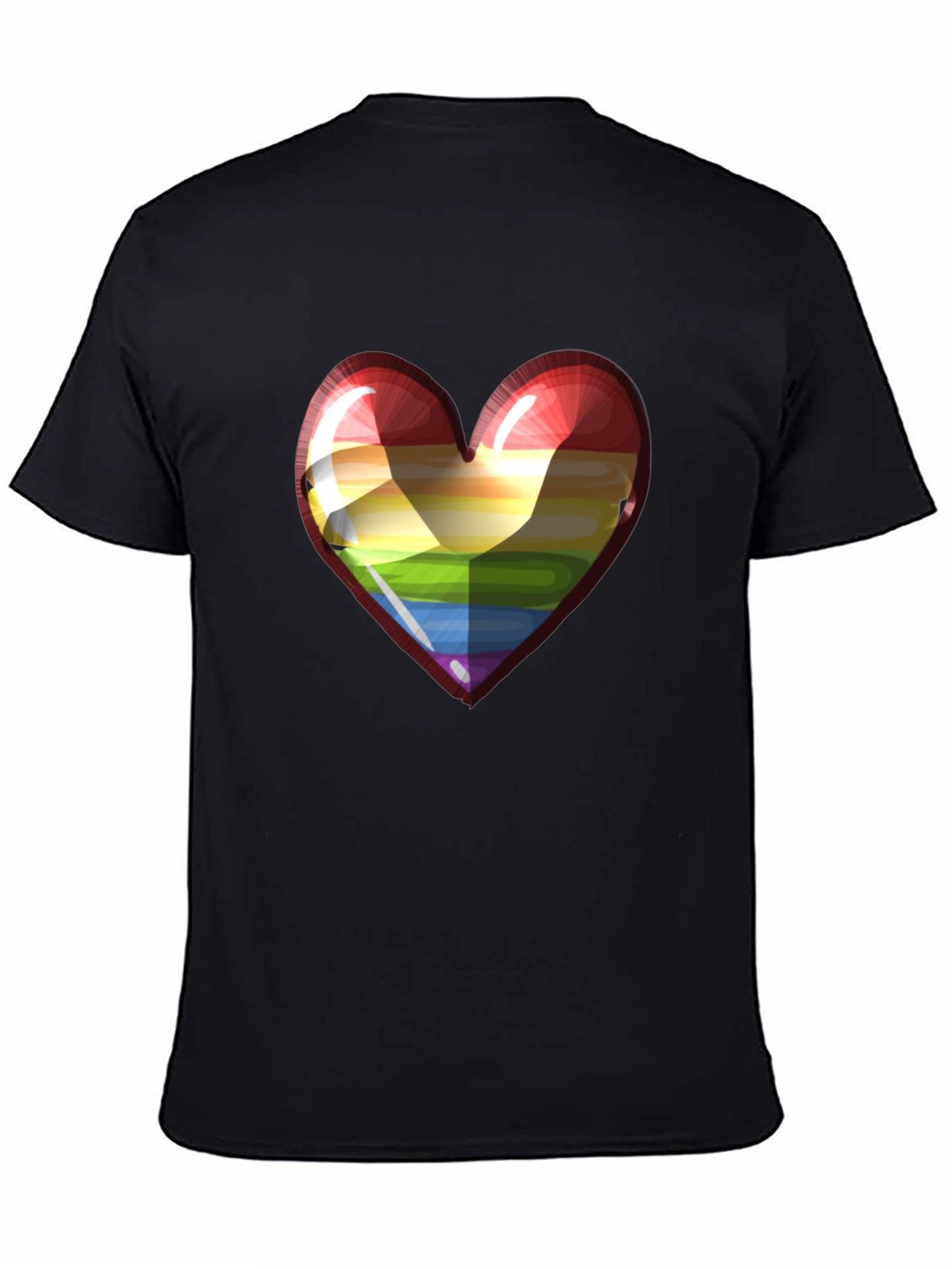 Rainbow Heart Graphic Tee - Pride & Love