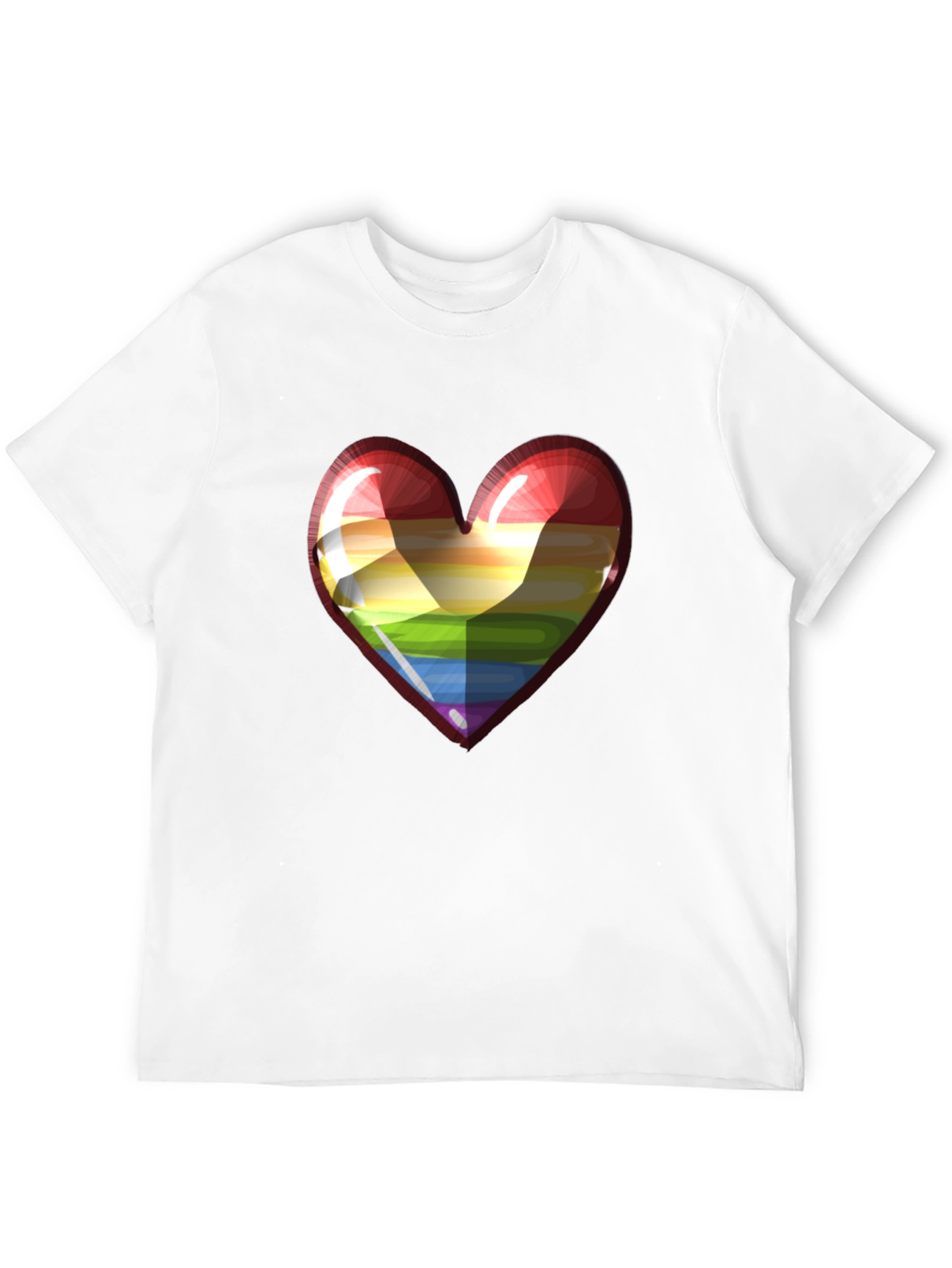 Rainbow Heart Graphic Tee - Pride & Love