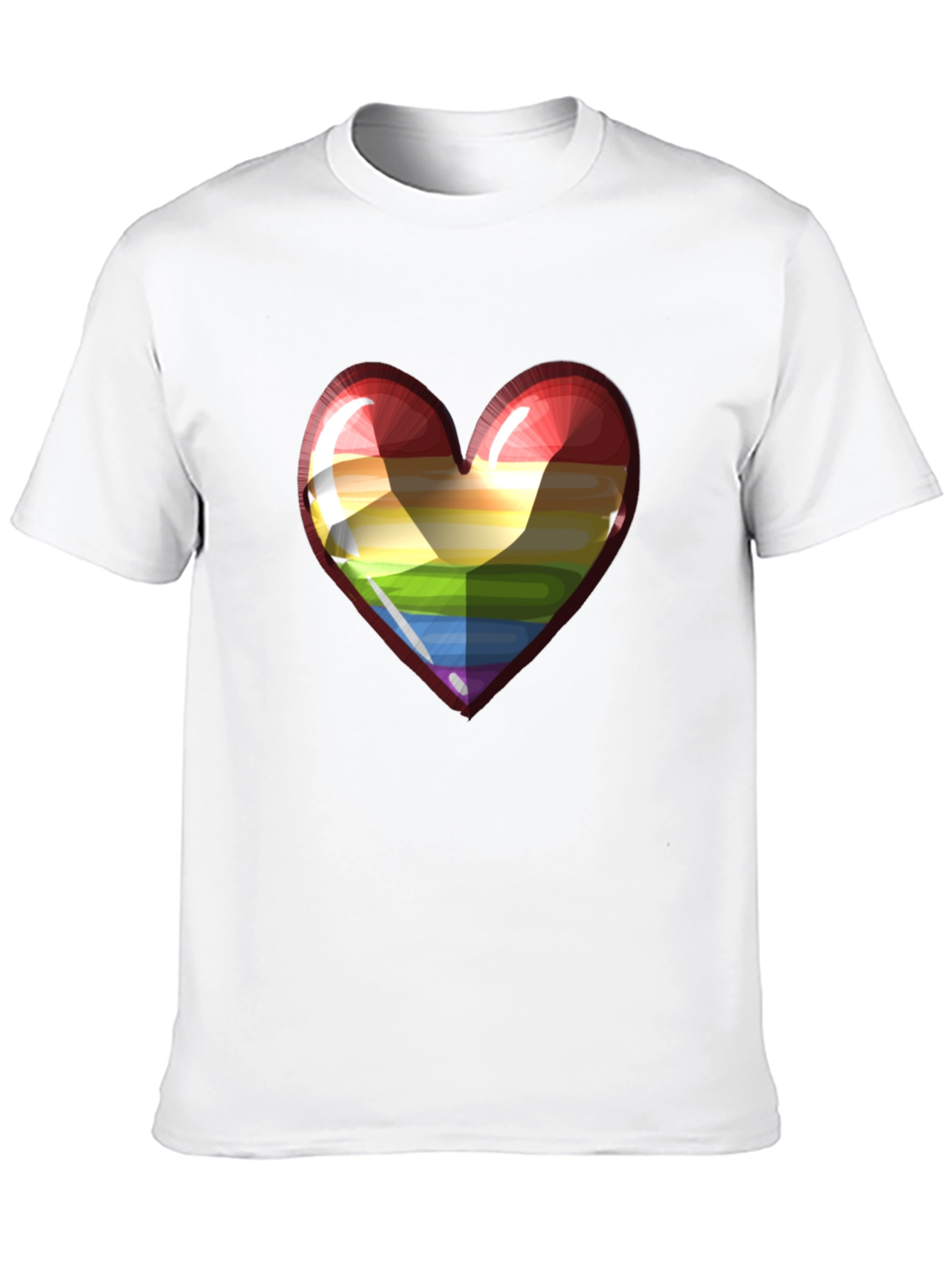 Rainbow Heart Graphic Tee - Pride & Love