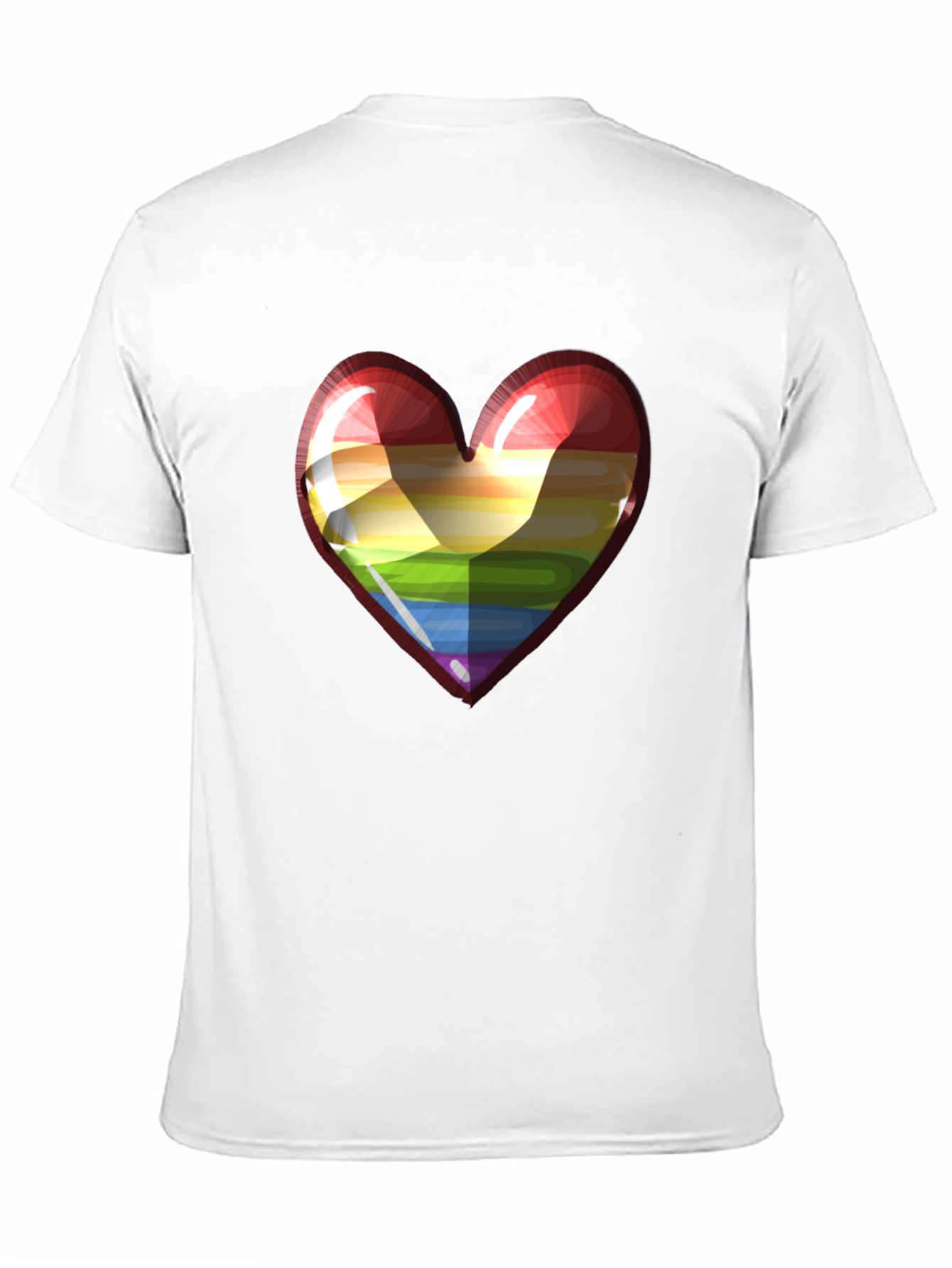 Rainbow Heart Graphic Tee - Pride & Love