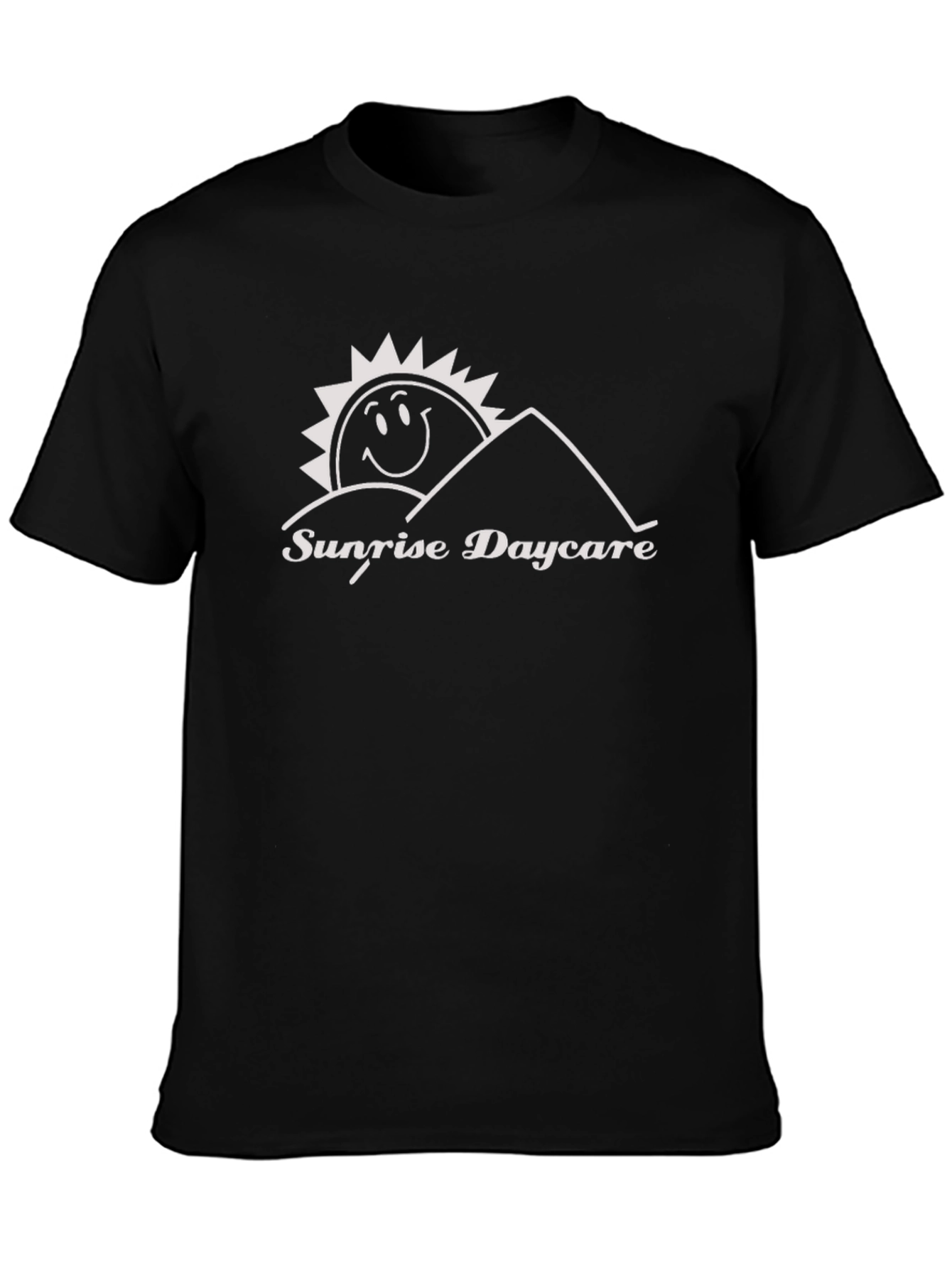 Sunrise Daycare T-Shirt - Black Crew Neck