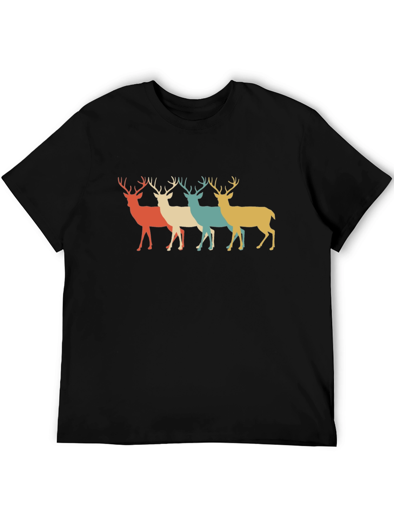 Retro Deer Silhouette Graphic Tee