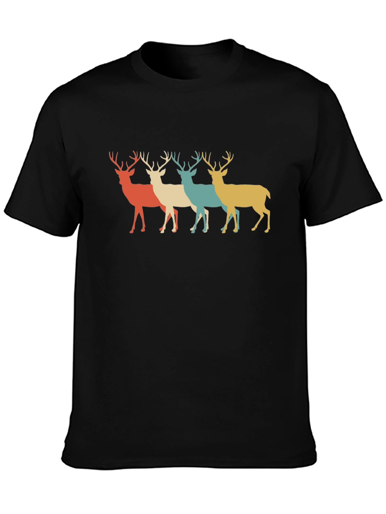 Retro Deer Silhouette Graphic Tee