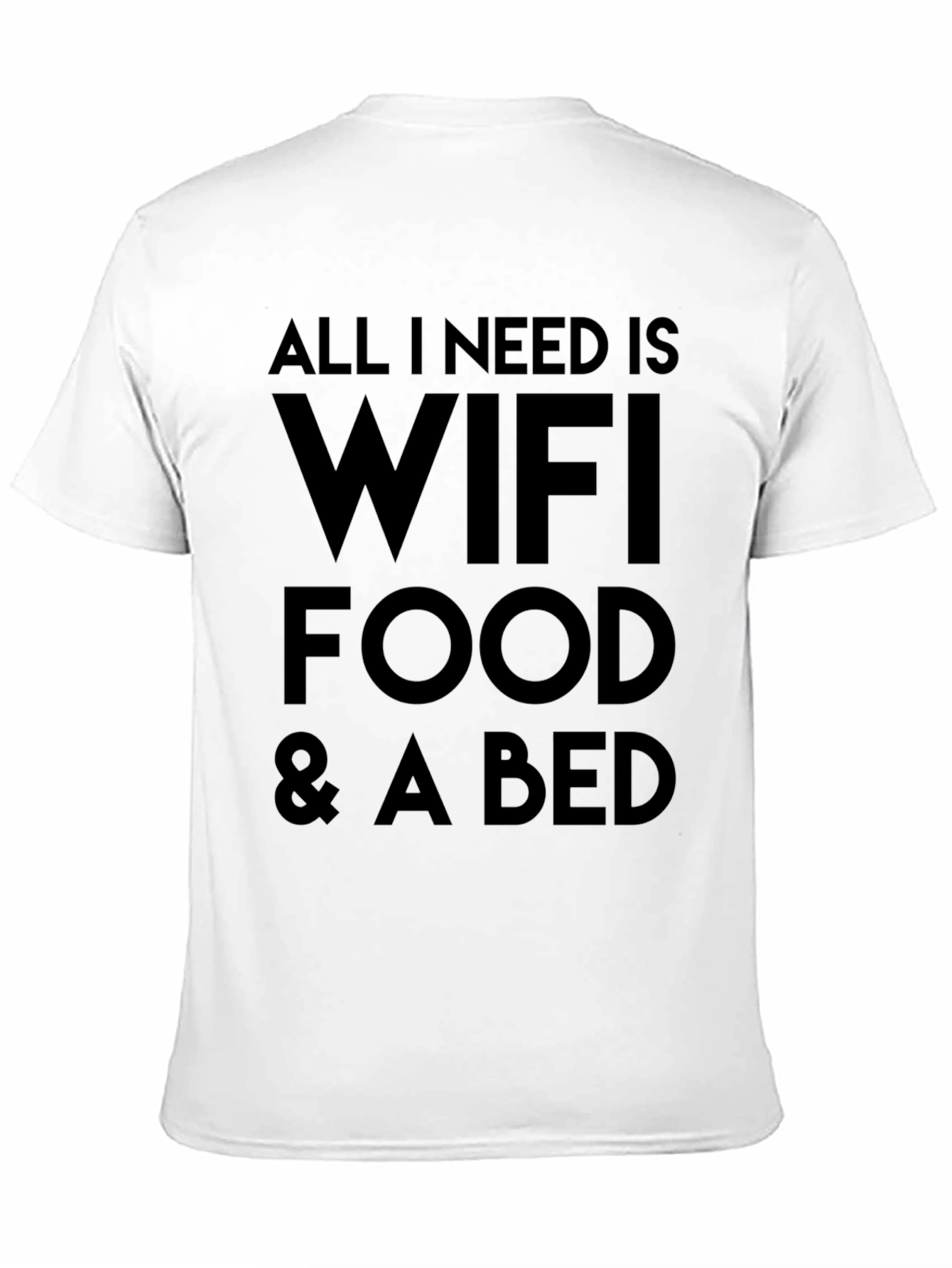 Wifi Food & Bed T-Shirt - Funny Novelty Tee