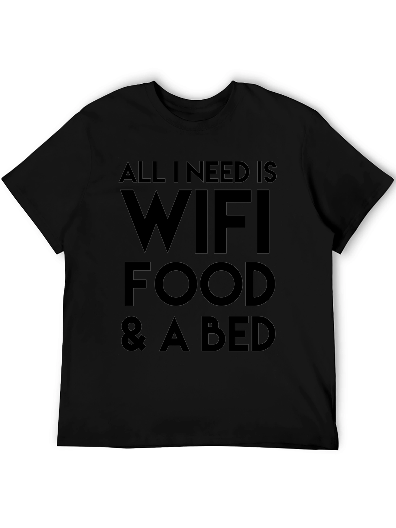 Wifi Food & Bed T-Shirt - Funny Novelty Tee
