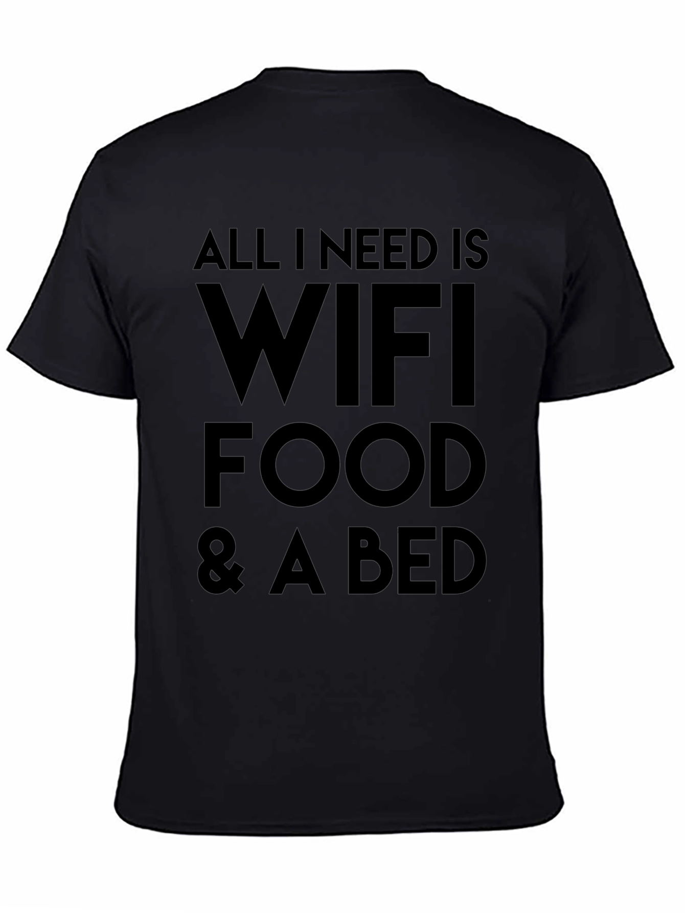 Wifi Food & Bed T-Shirt - Funny Novelty Tee
