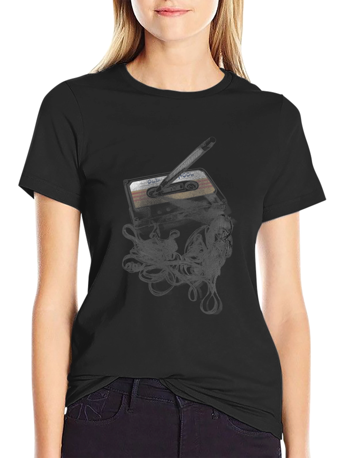 Retro Cassette Tape Graphic Tee - Classic Style