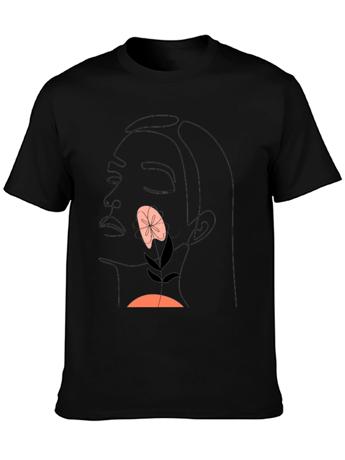 Abstract Face T-Shirt - Minimalist Line Art
