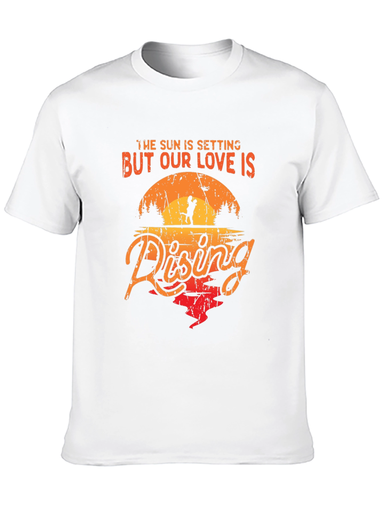 Romantic Sunset Couple Graphic Tee