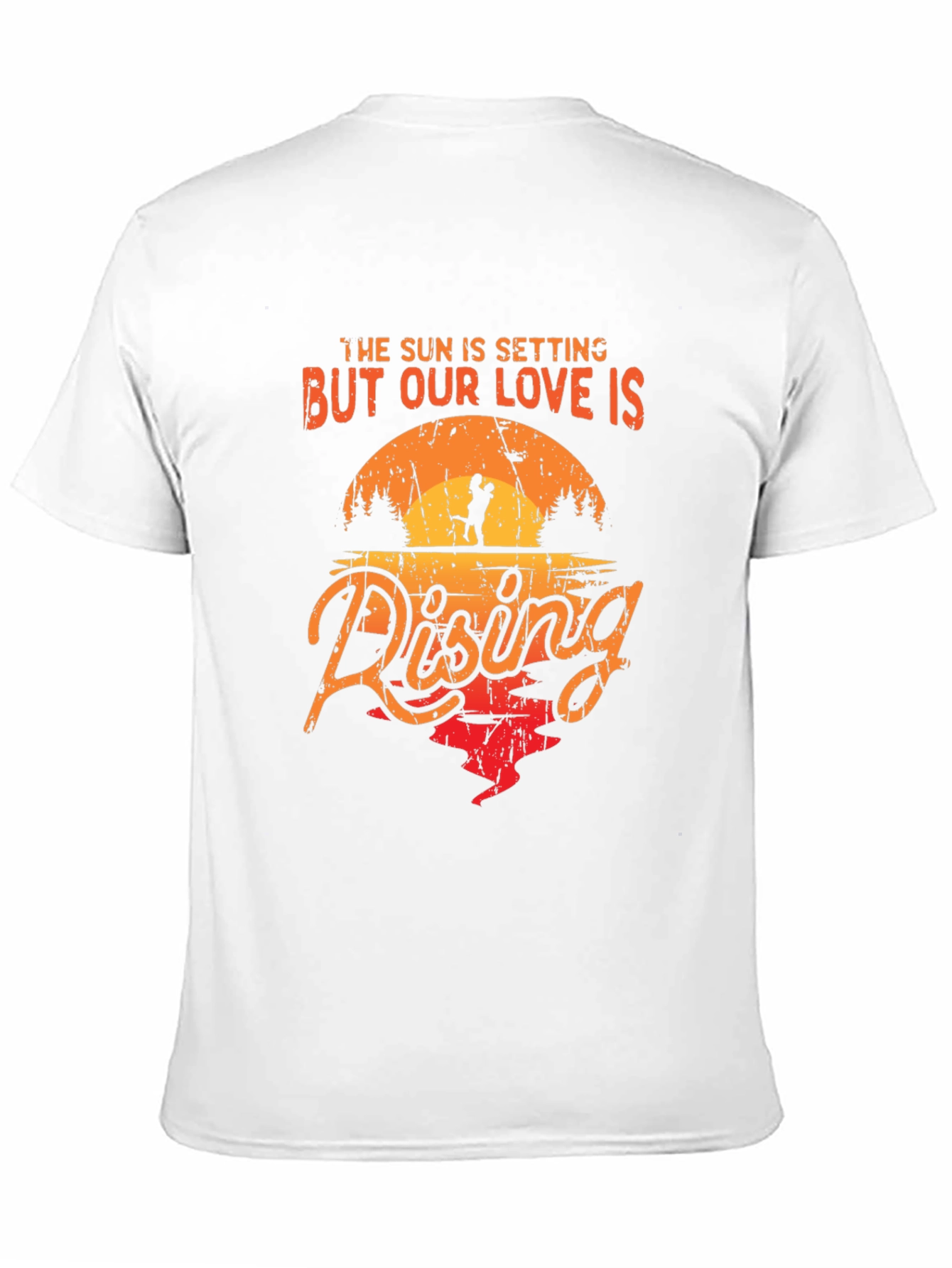 Romantic Sunset Couple Graphic Tee