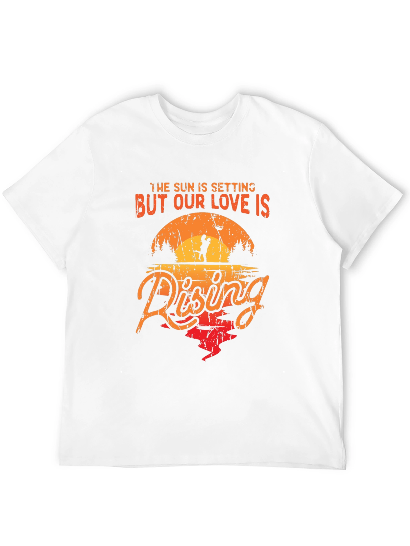 Romantic Sunset Couple Graphic Tee