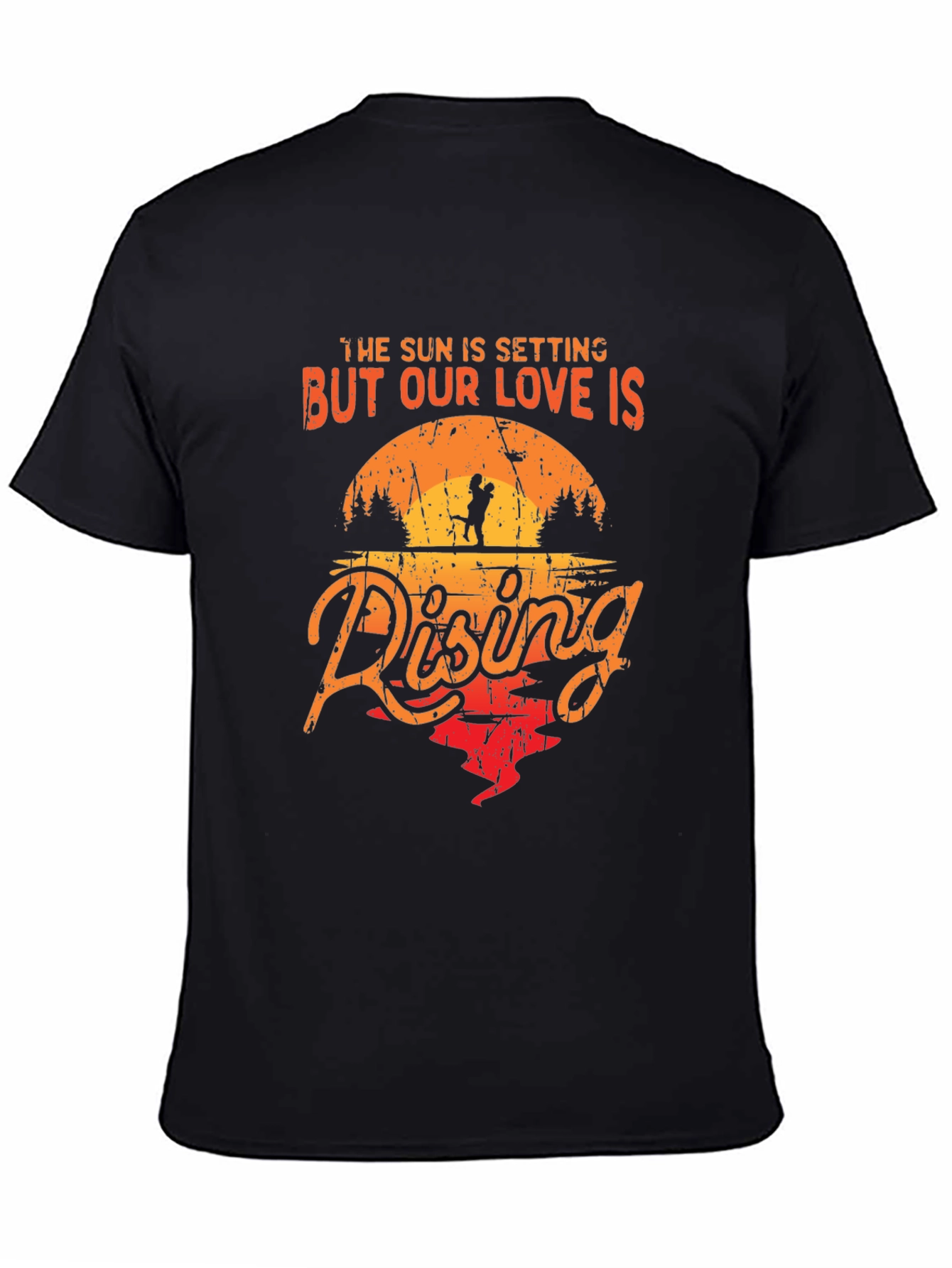 Romantic Sunset Couple Graphic Tee