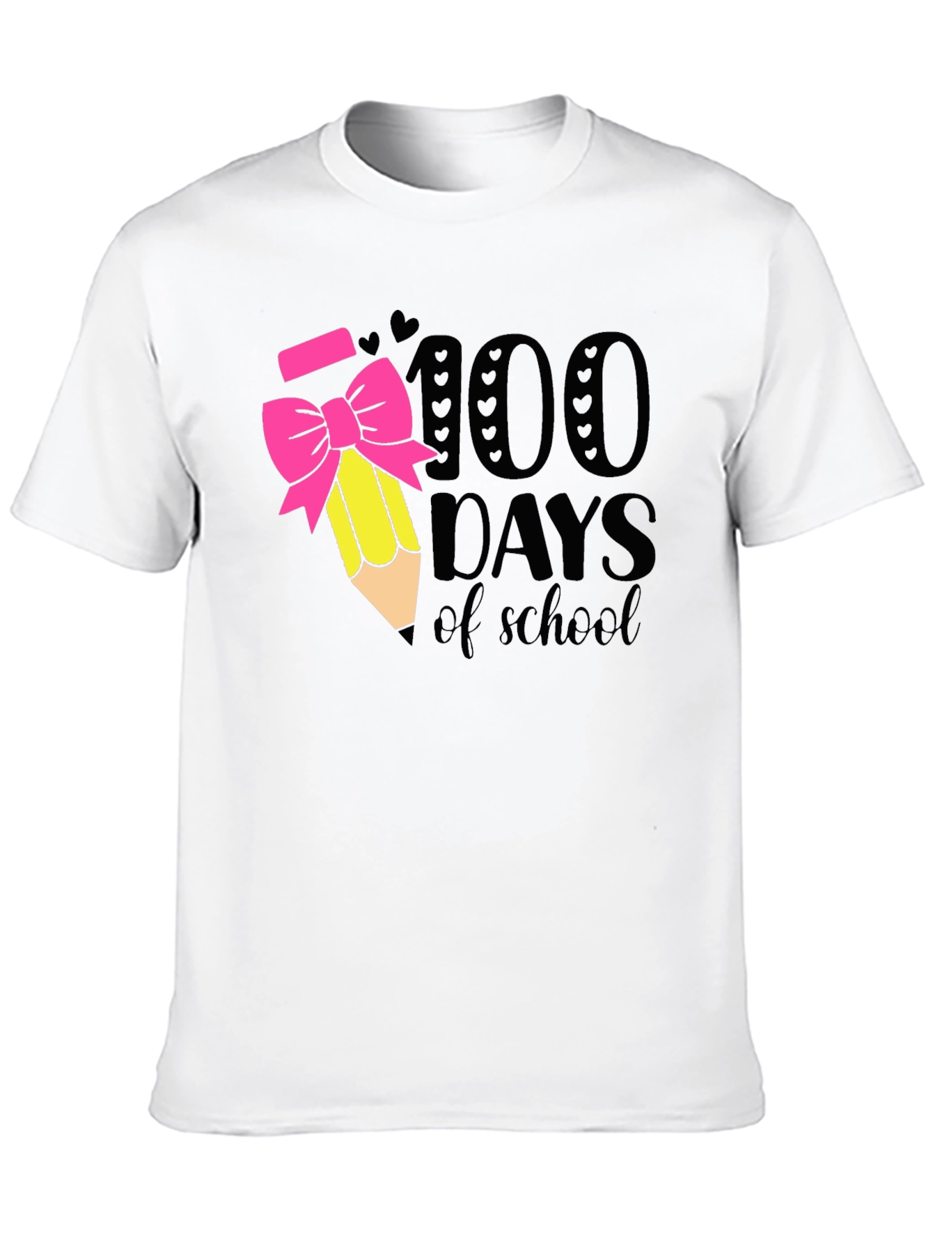100 Days of School T-Shirt Pencil Bow Tee