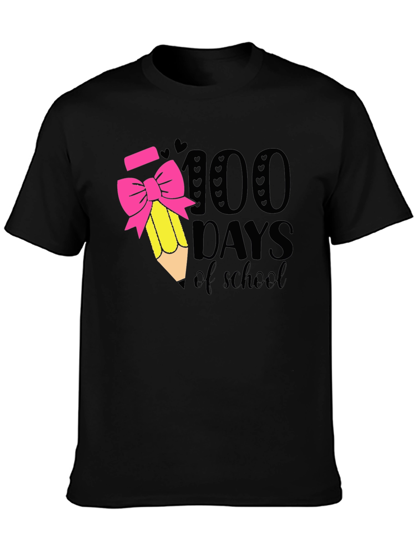 100 Days of School T-Shirt Pencil Bow Tee