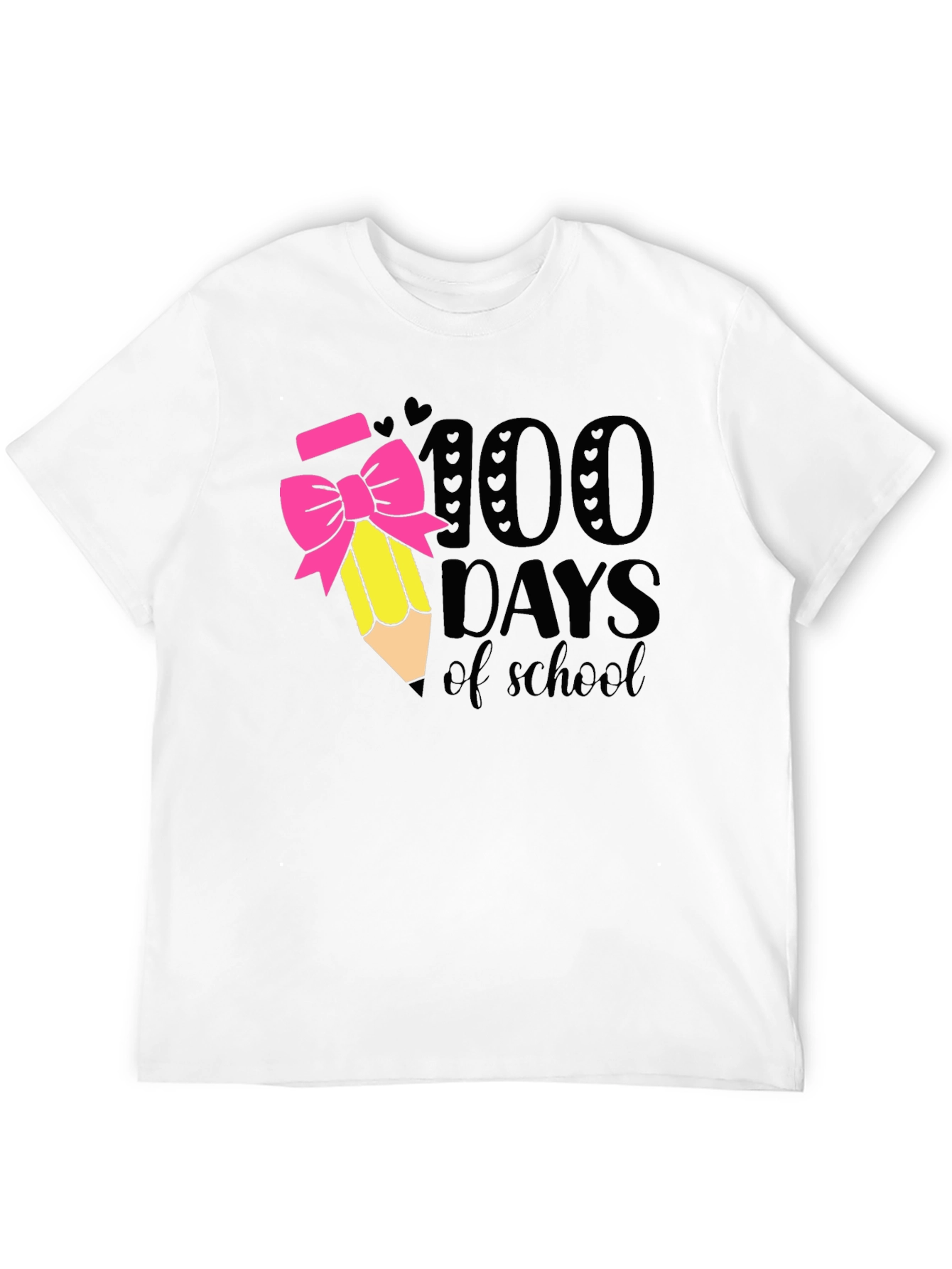 100 Days of School T-Shirt Pencil Bow Tee