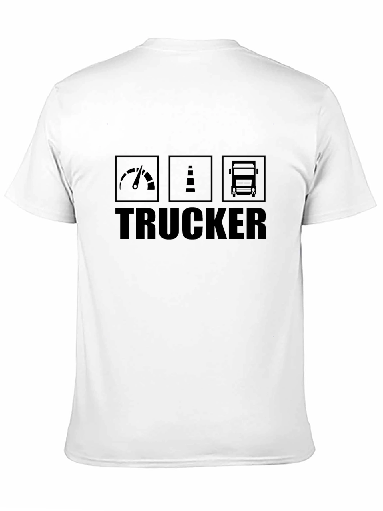 Trucker Tee - Black Graphic T-Shirt for Men