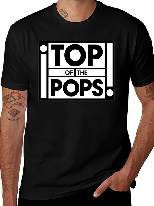 Top of the Pops Graphic Tee - Black Cotton Blend