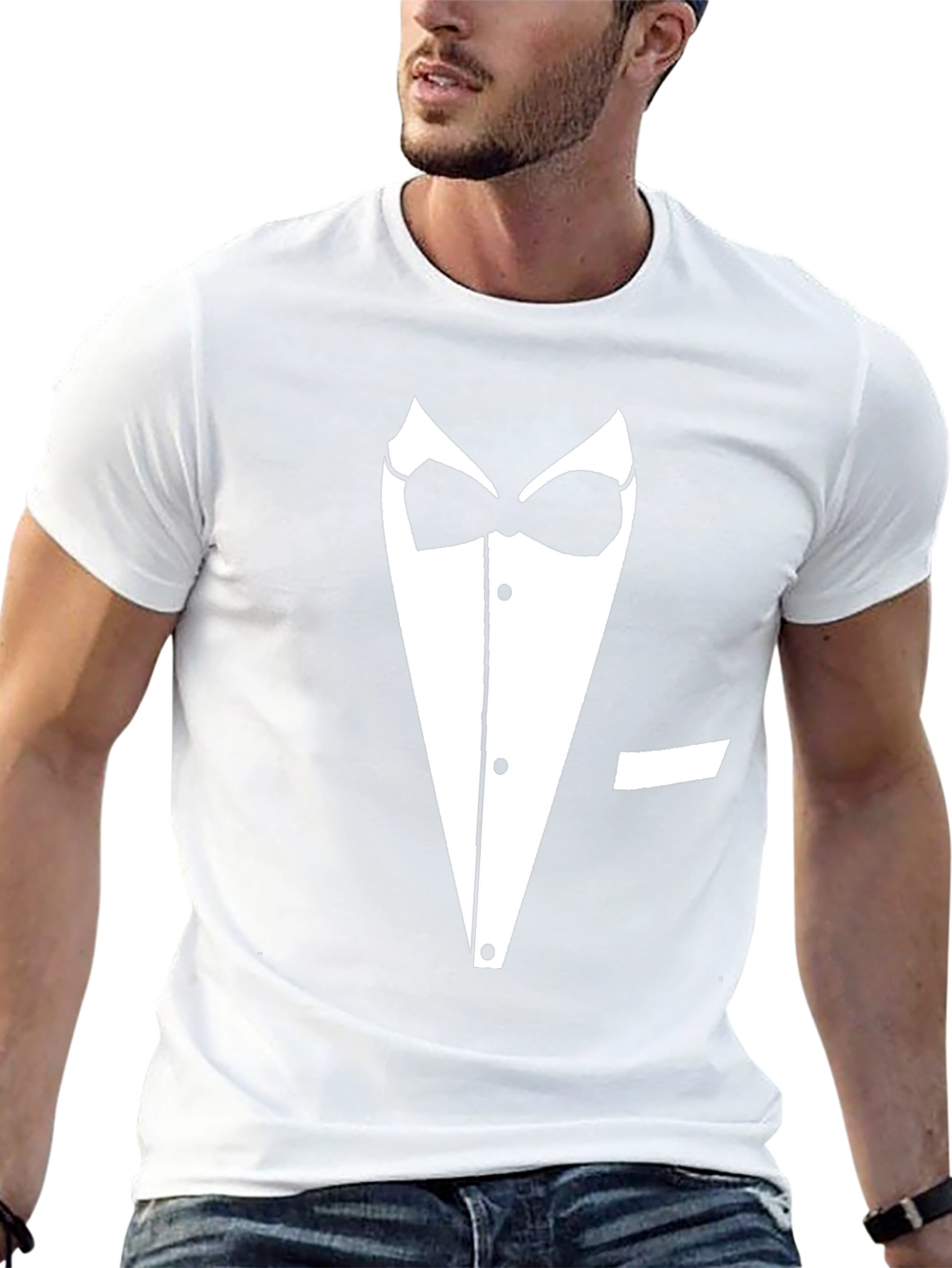 Tuxedo Graphic Tee - Classic Formal Design