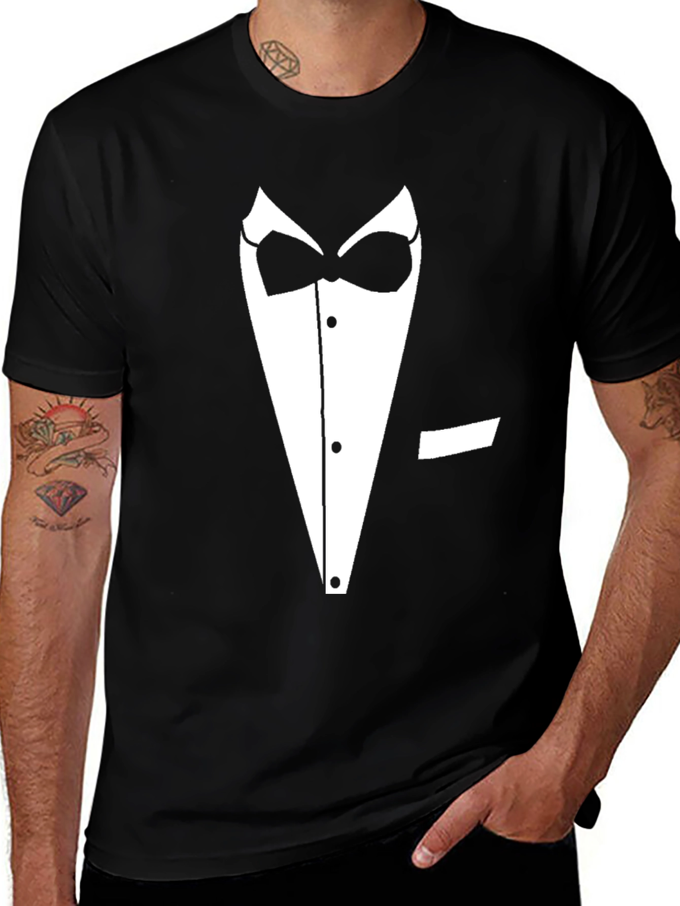 Tuxedo Graphic Tee - Classic Formal Design