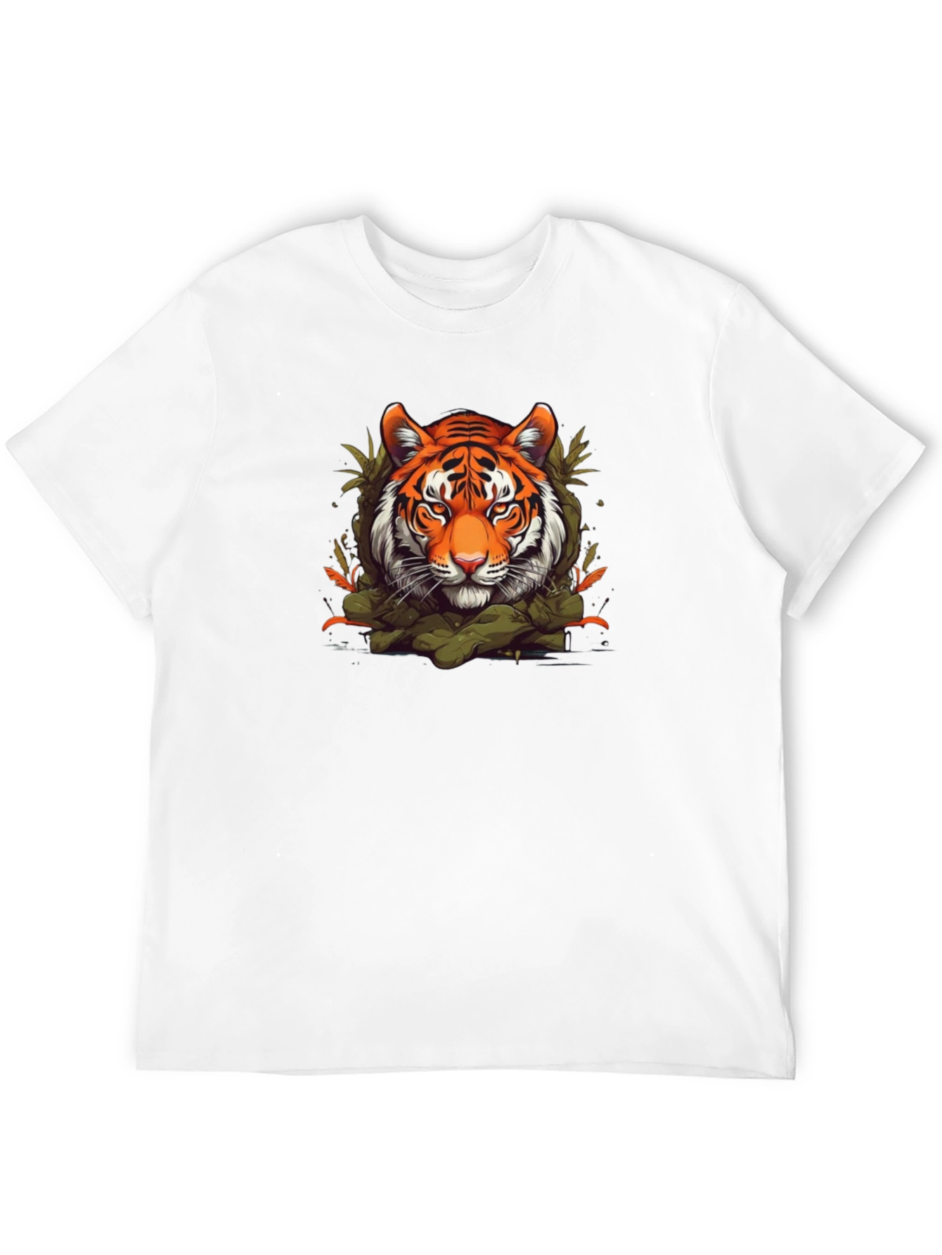 Tiger Graphic Print Black T-Shirt