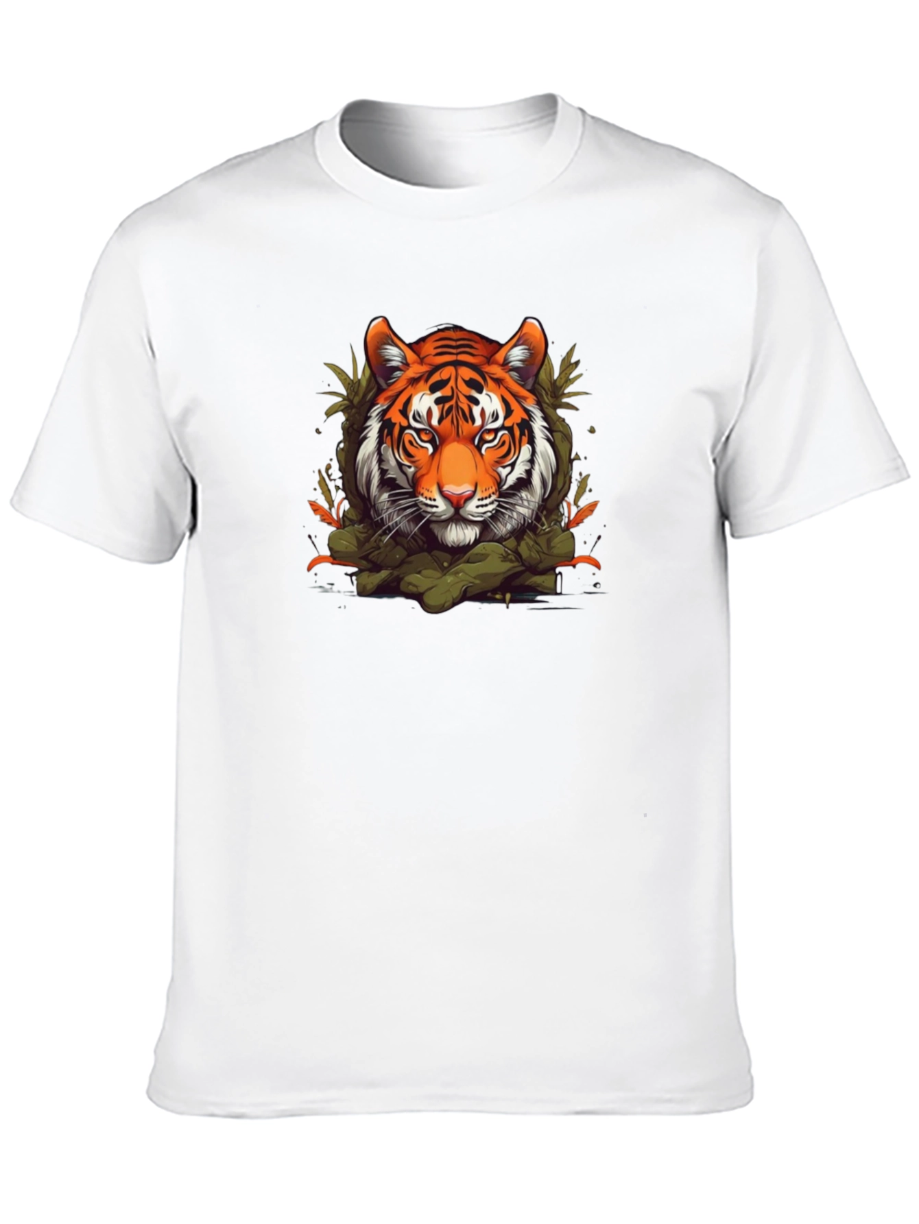 Tiger Graphic Print Black T-Shirt