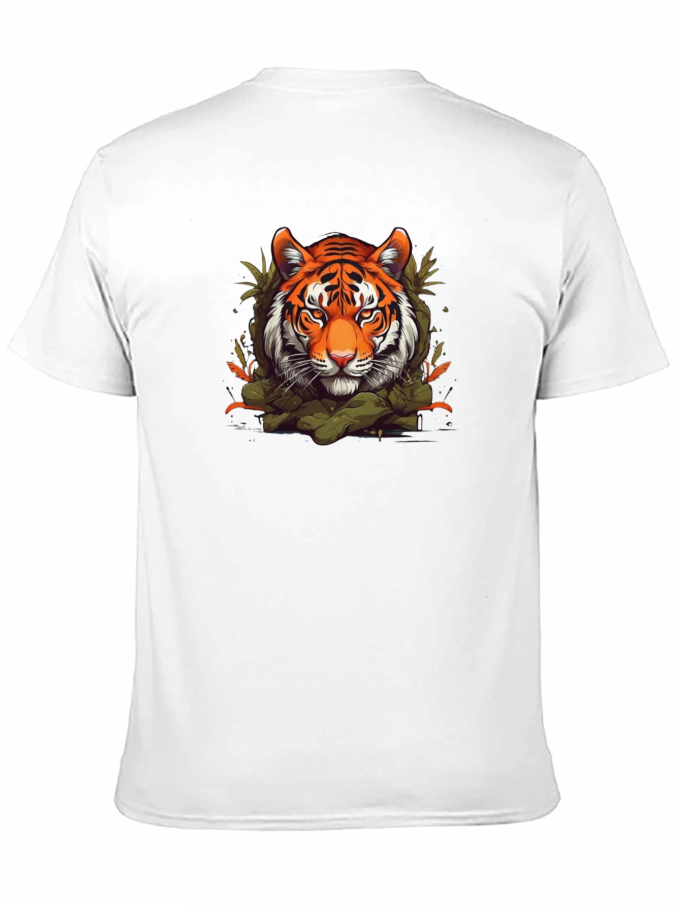 Tiger Graphic Print Black T-Shirt