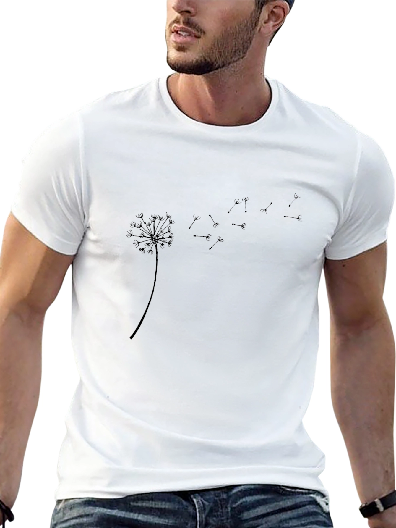 Black Dandelion Graphic T-Shirt