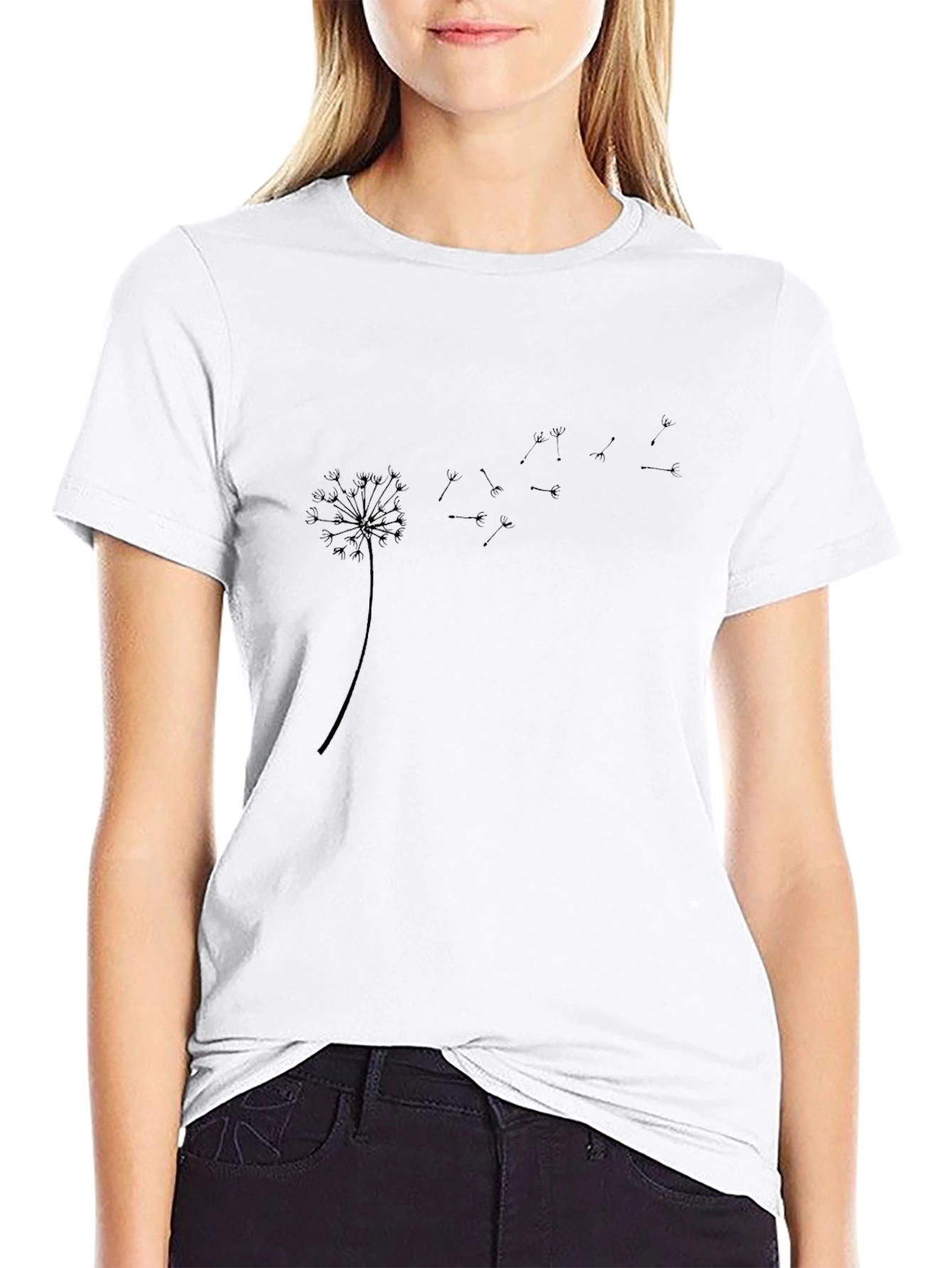Black Dandelion Graphic T-Shirt