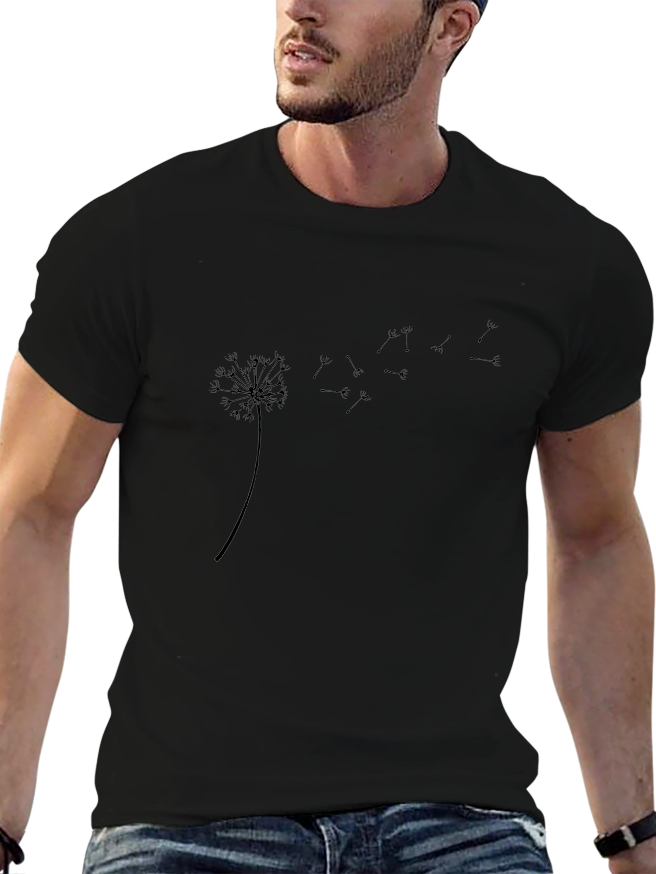 Black Dandelion Graphic T-Shirt