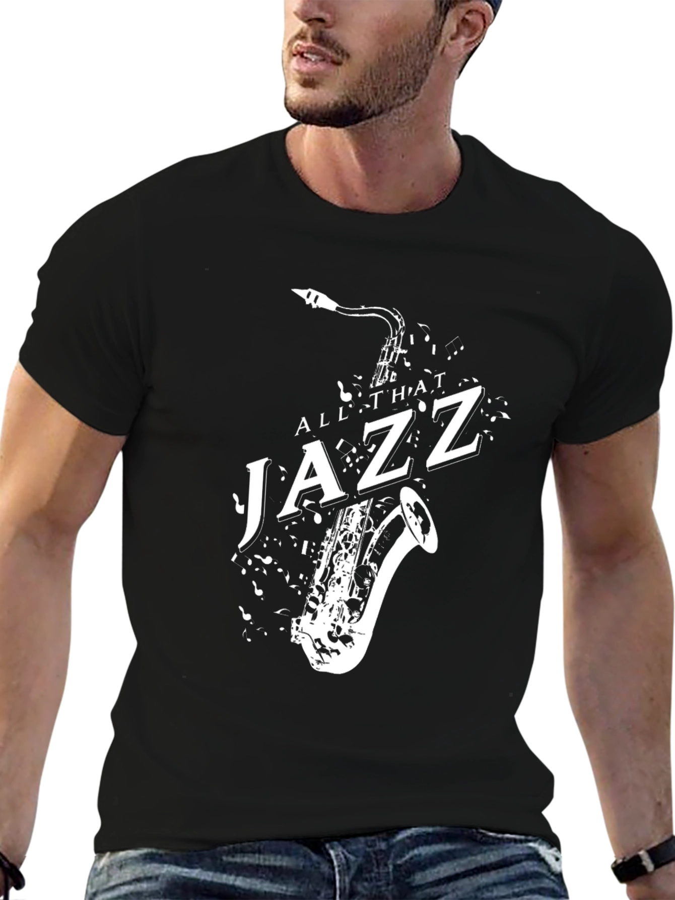 All That Jazz Saxophone Graphic T-Shirt